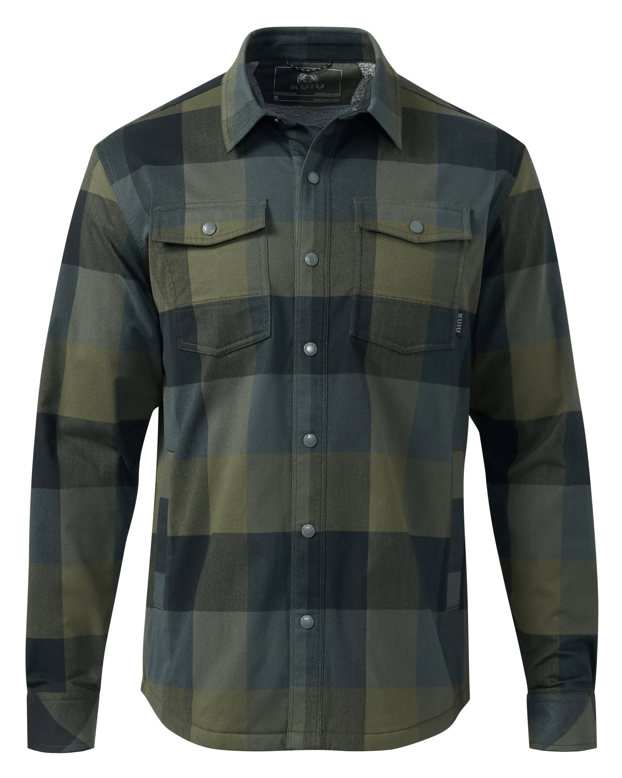 Field Flannel Fleece Shirt Jacket | Verde Plaid