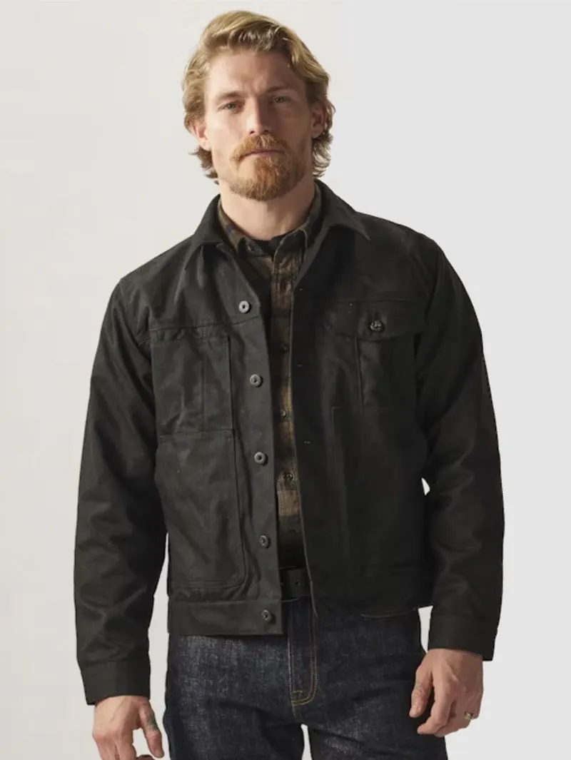 Filson Tin Cloth Black Short Lined Cruiser Jacket