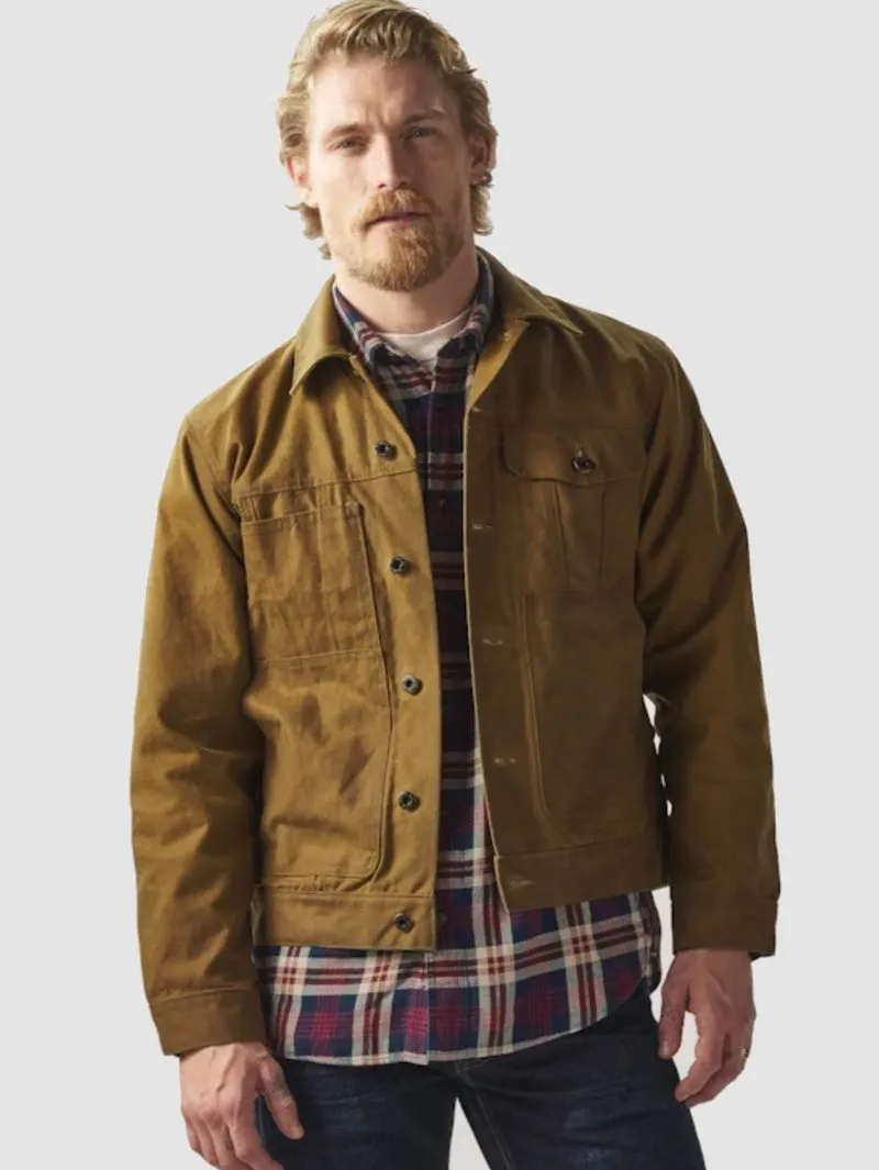 Filson Tin Cloth Dark Tan Short Lined Cruiser Jacket