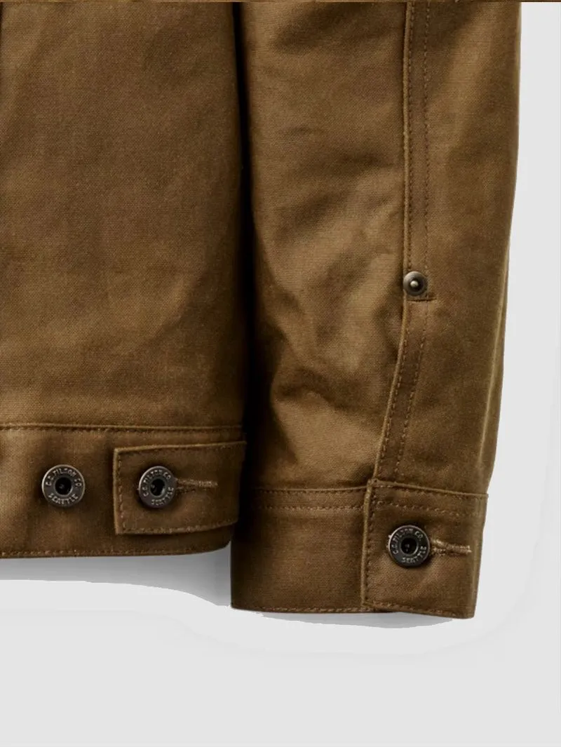 Filson Tin Cloth Dark Tan Short Lined Cruiser Jacket