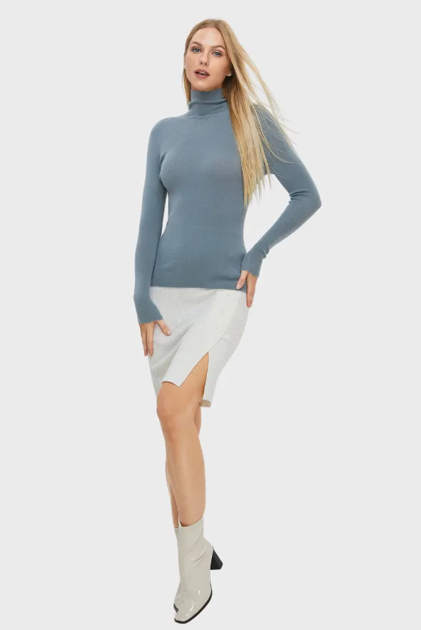 Fitted Turtleneck Sweater (Cashmere & Merino Wool)