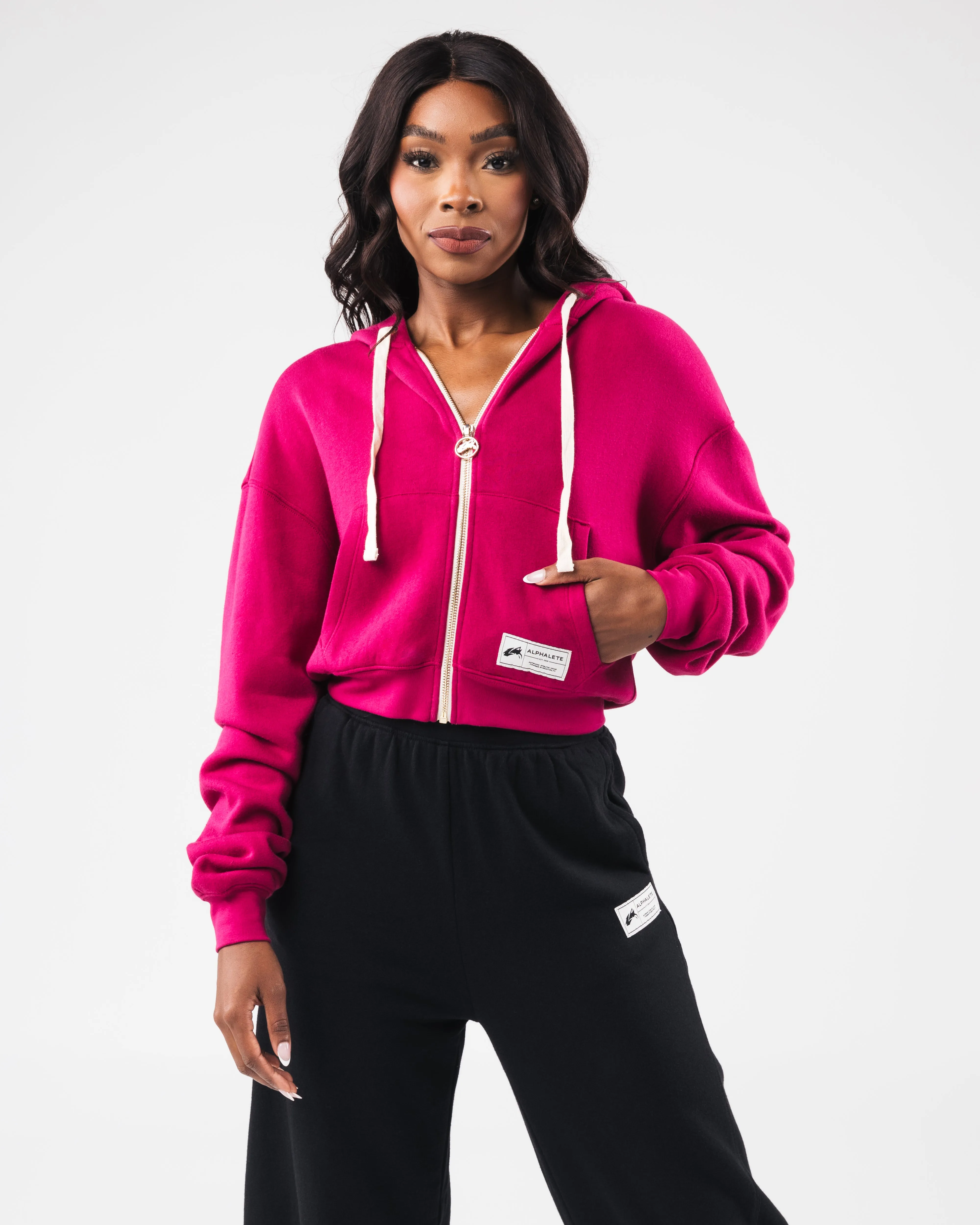 Fleece Zip Jacket - Berry