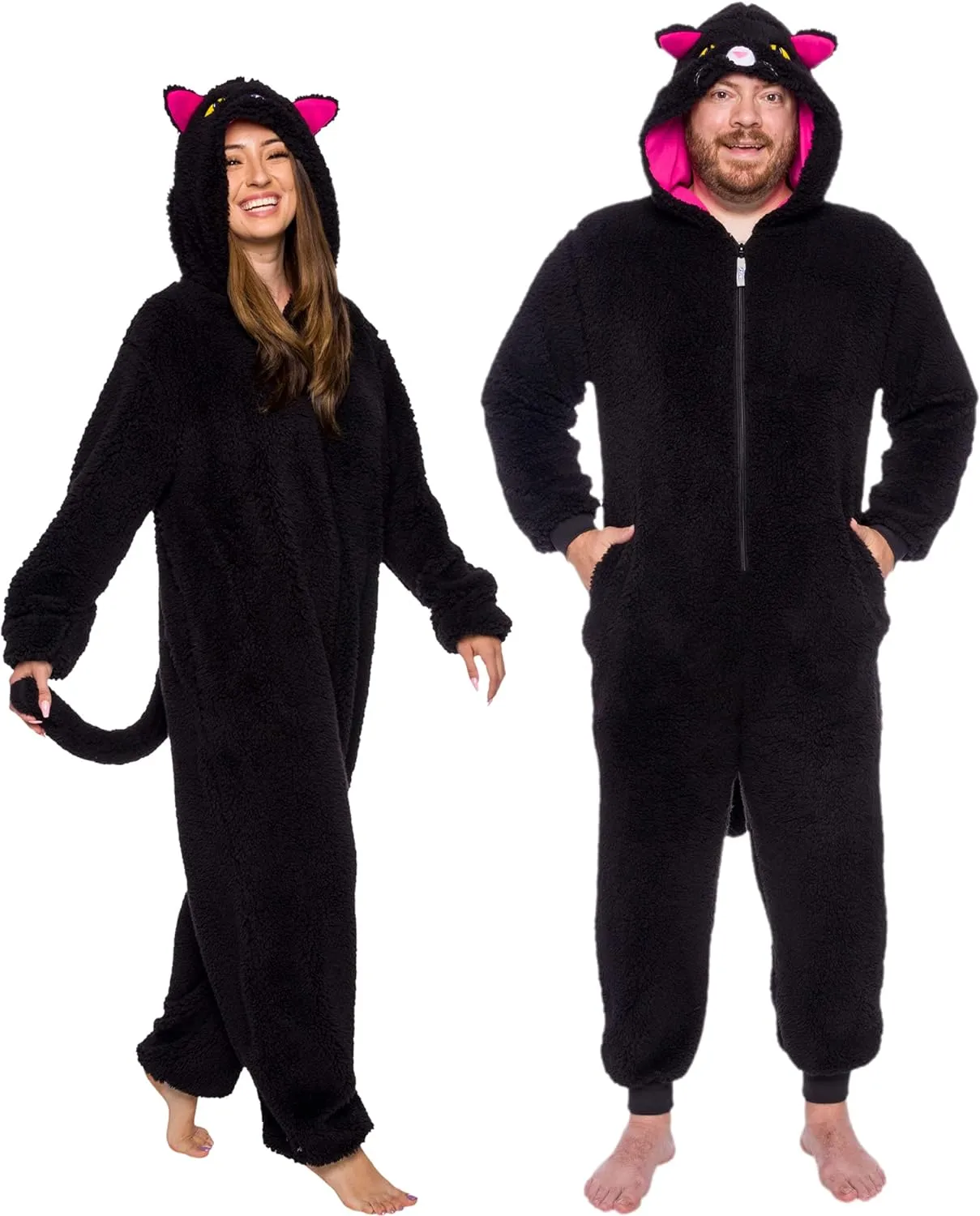 Funny Slim Fit Sherpa Adult Animal Halloween Costume - Plush One Piece Cosplay Suit for Women and Men