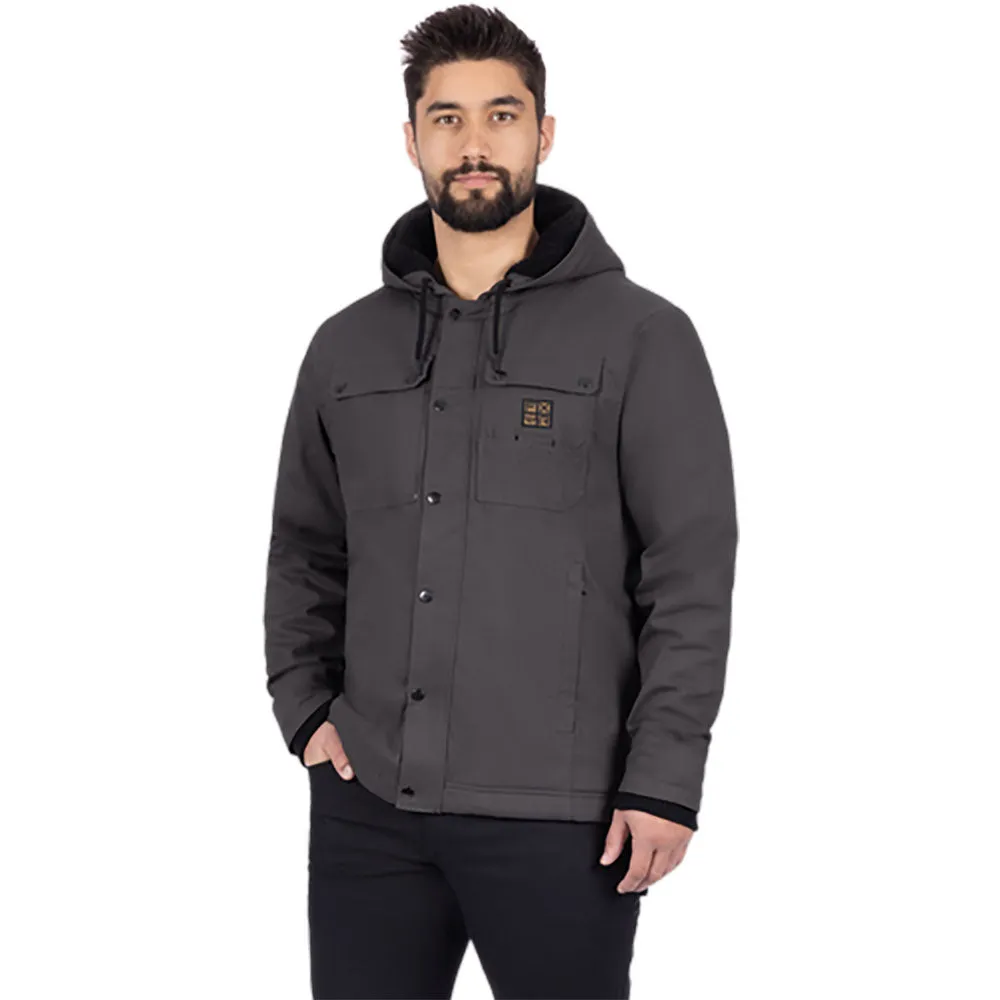 FXR Roughneck Canvas Snowmobile Jacket Asphalt Grey