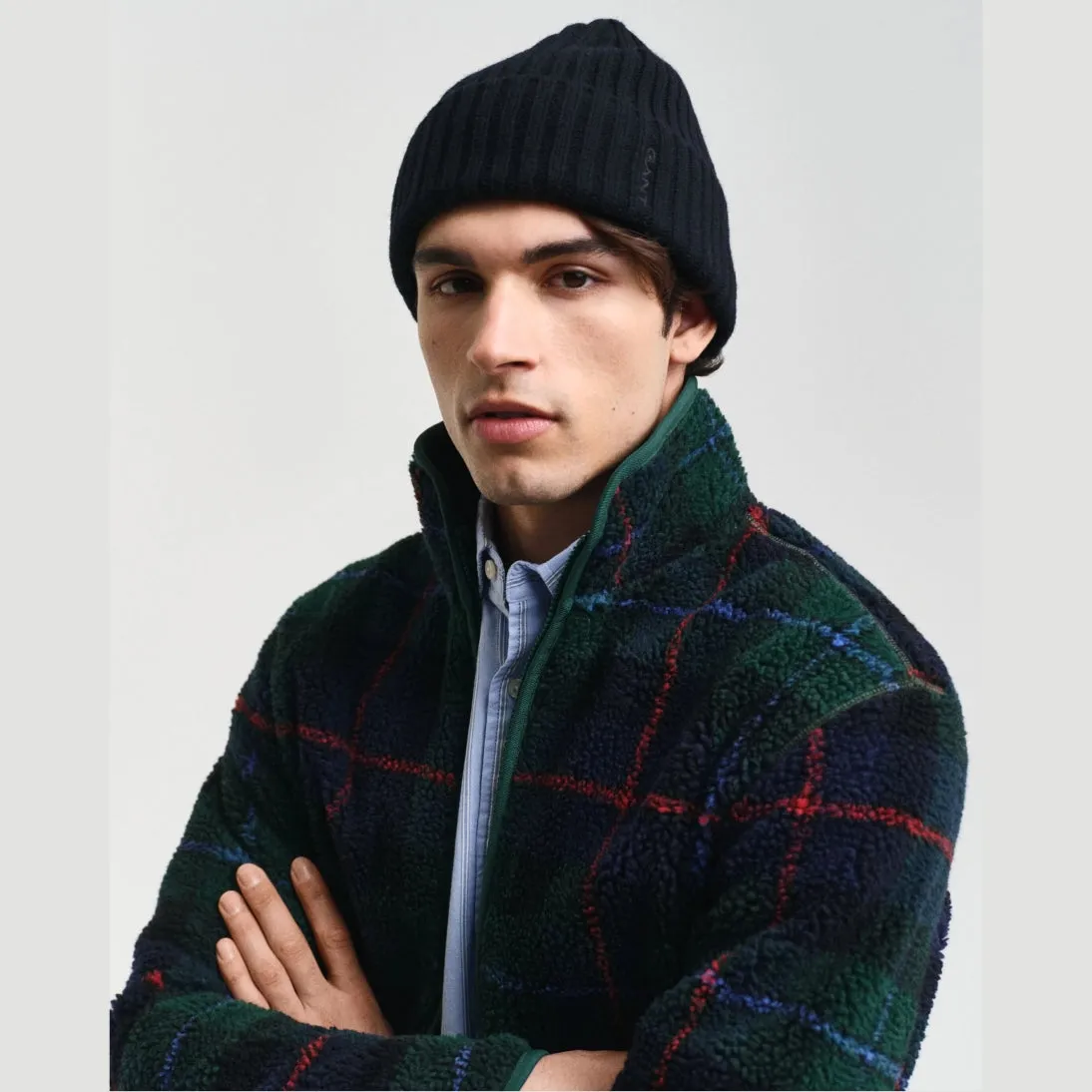 GANT Checked Fleece Jacket 2015095 Tartan Green