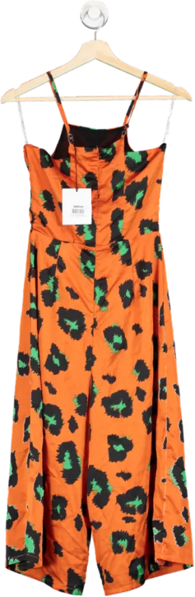 Glamorous Orange Leopard Printed JUMPSUIT UK 8