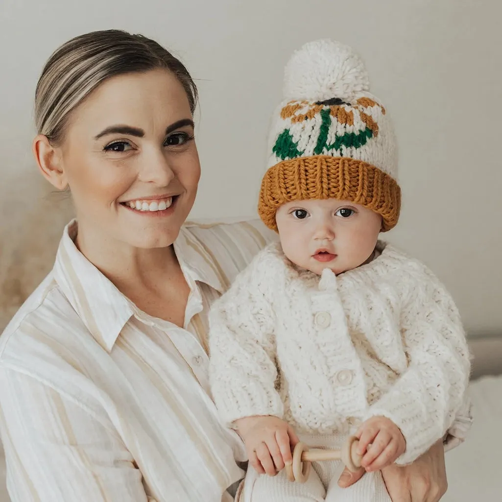 Hand Knit Beanie | Coneflower Gold