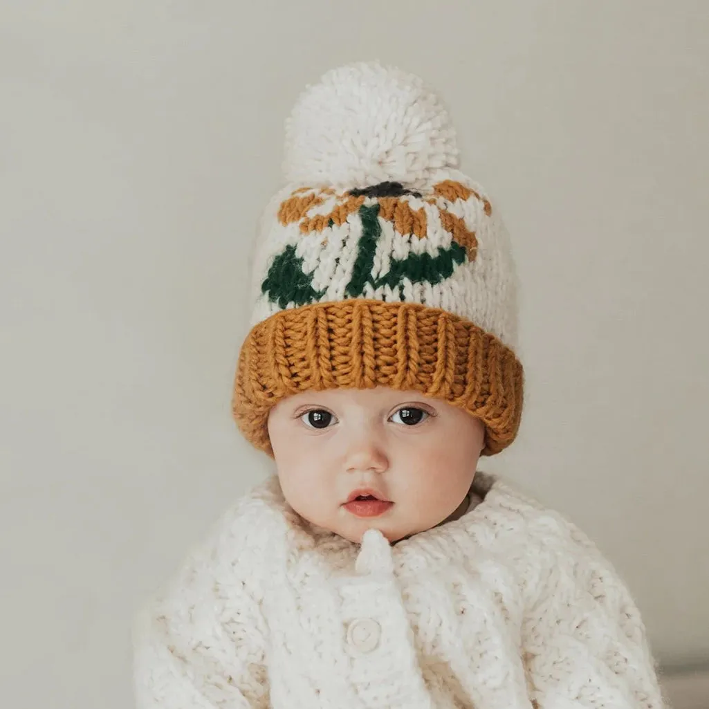 Hand Knit Beanie | Coneflower Gold