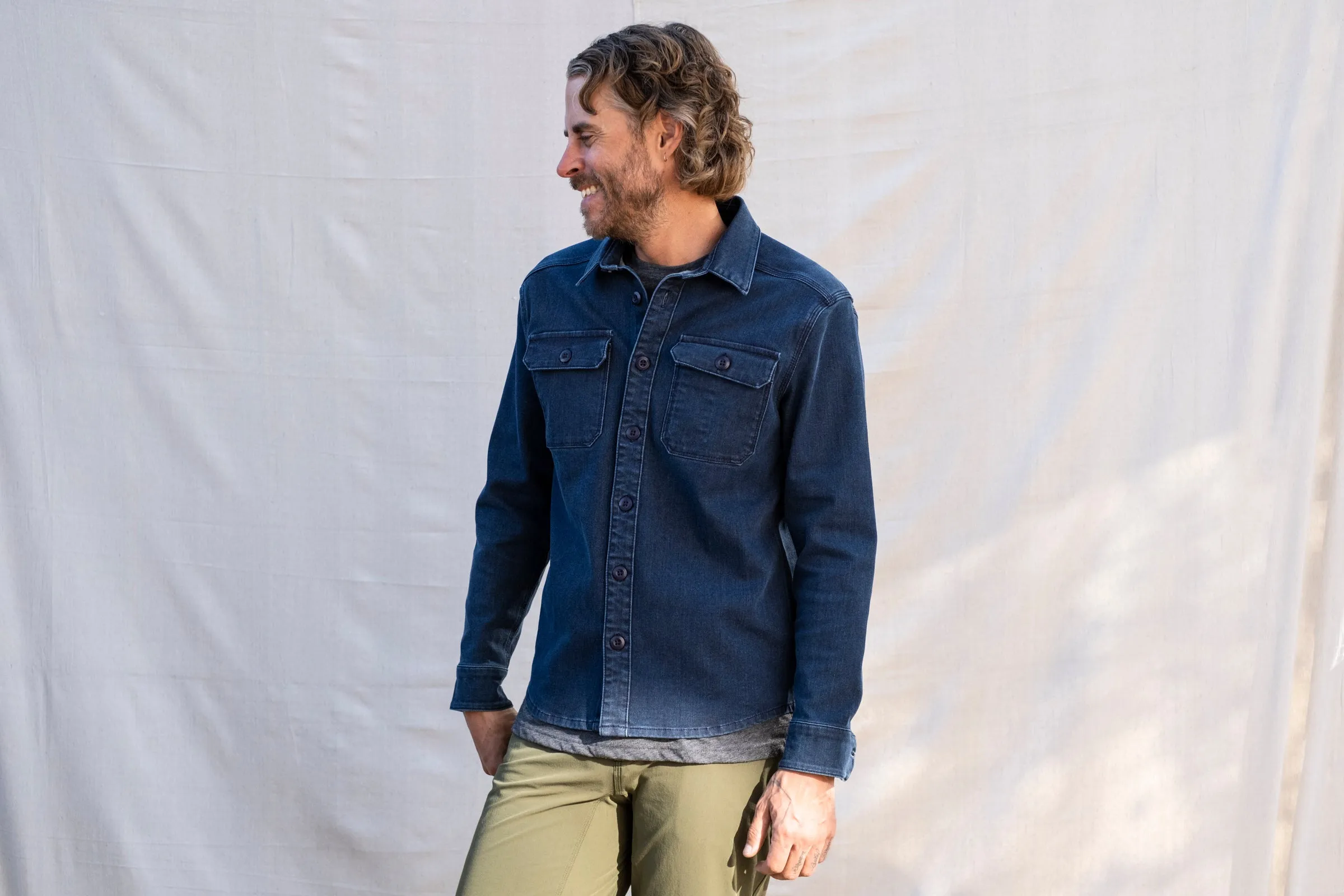 heavyweight CORDURA® DENIM shirt jacket with 4-way stretch