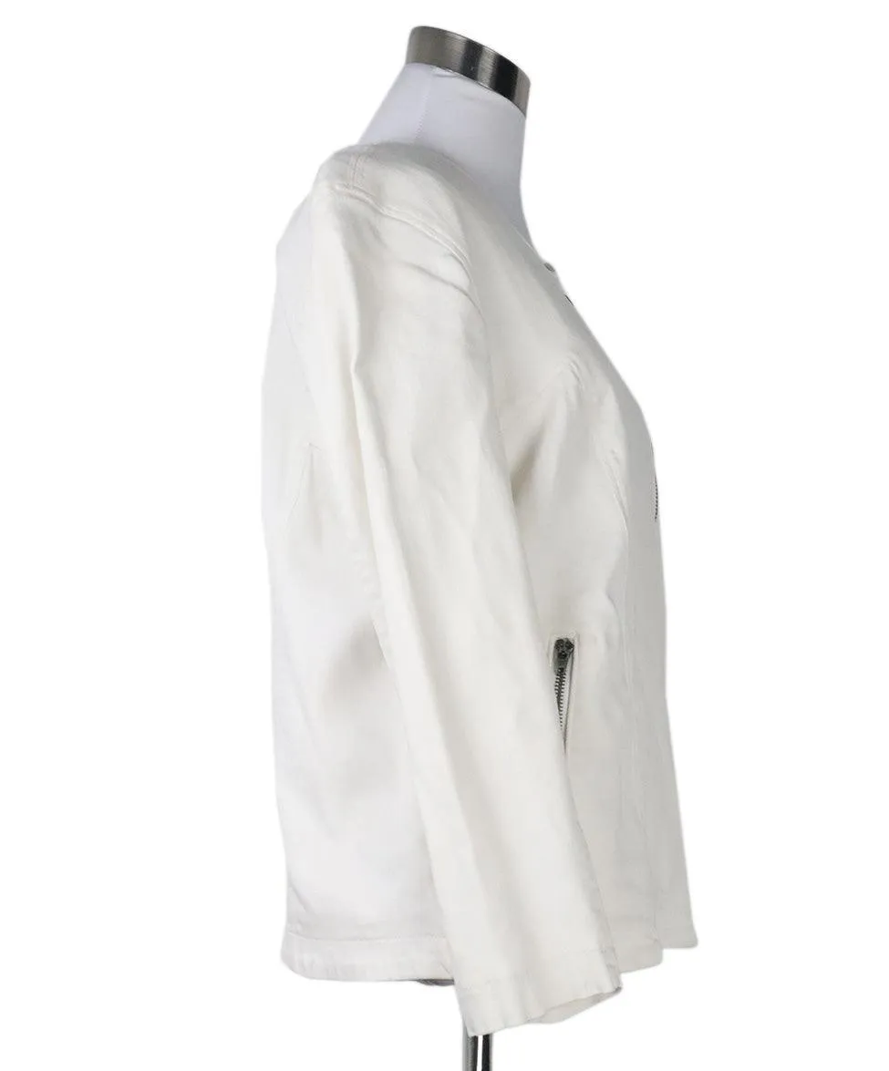 Helmut Lang White Cotton Jacket sz 8