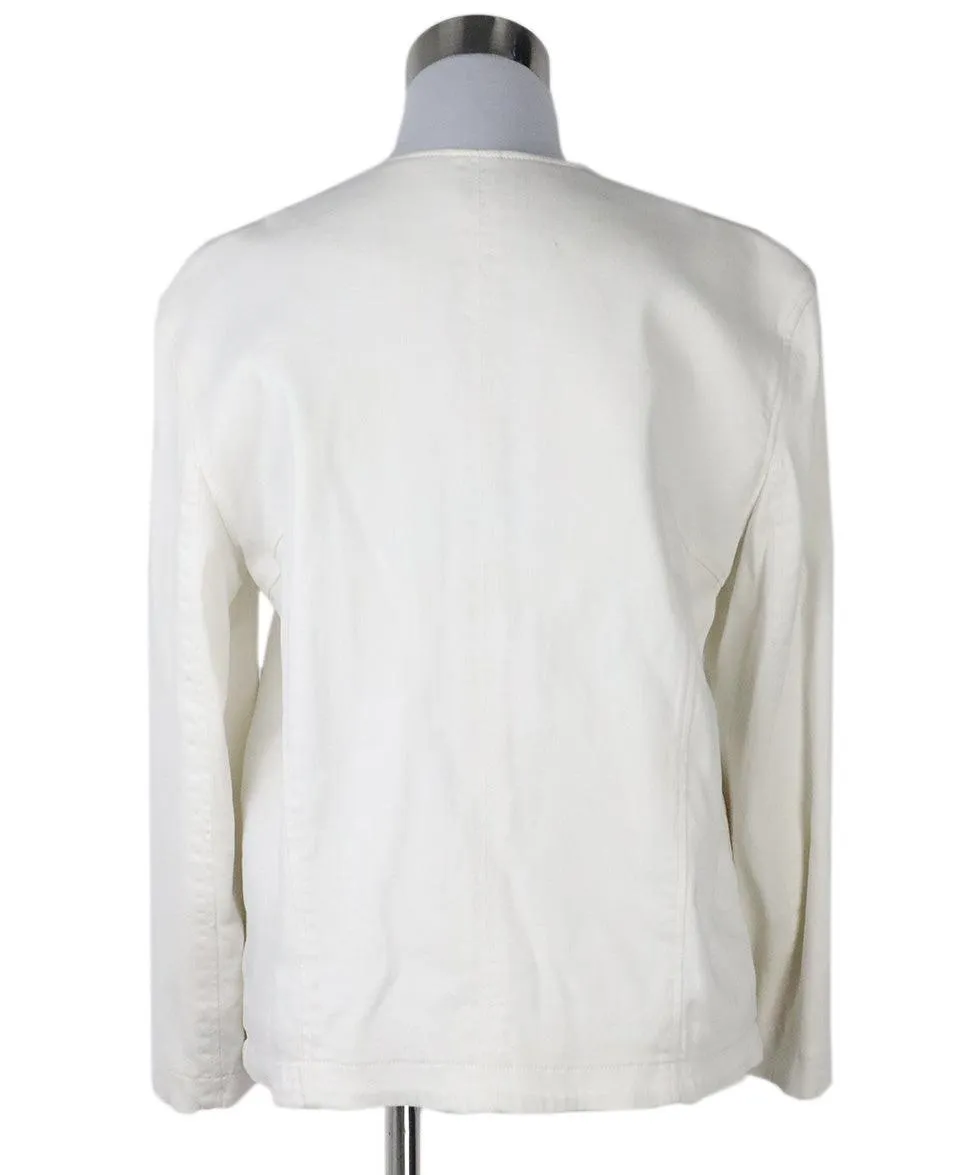 Helmut Lang White Cotton Jacket sz 8