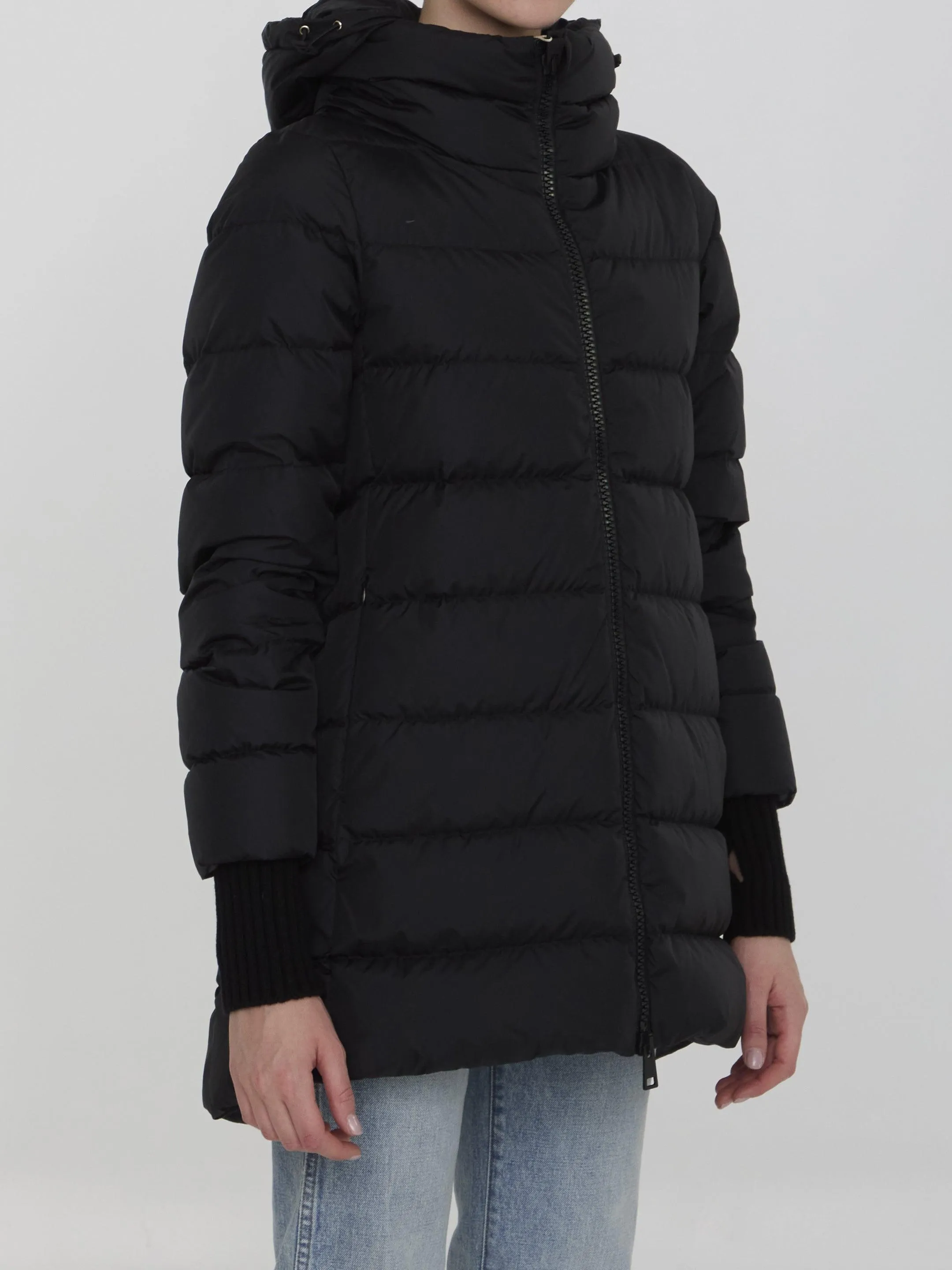 Herno Down Jacket In Nylon Black