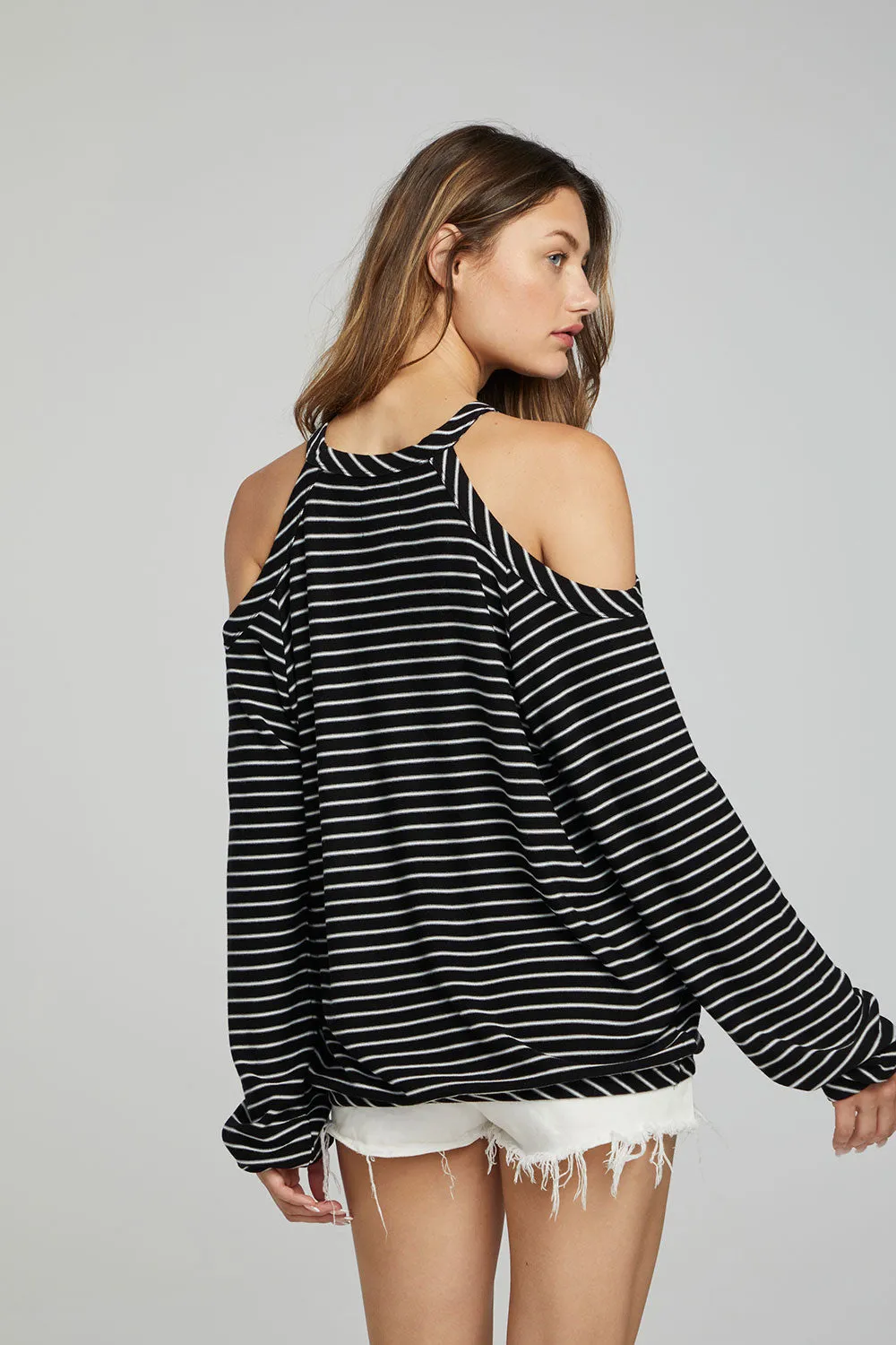 Houston Pullover - Black and White Stripe