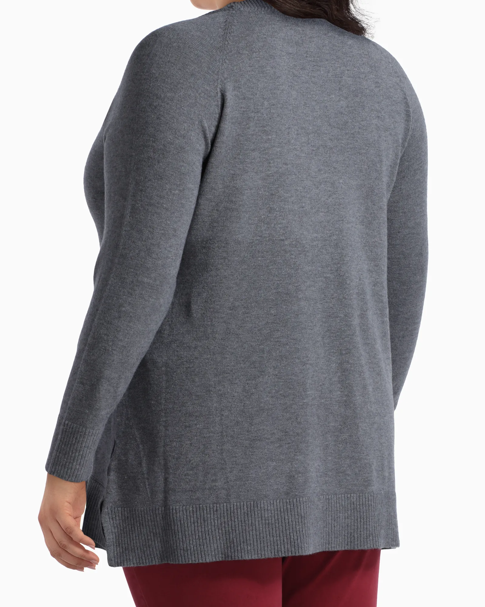 Iclyn Modern Zipper Sweater | Charcoal Grey