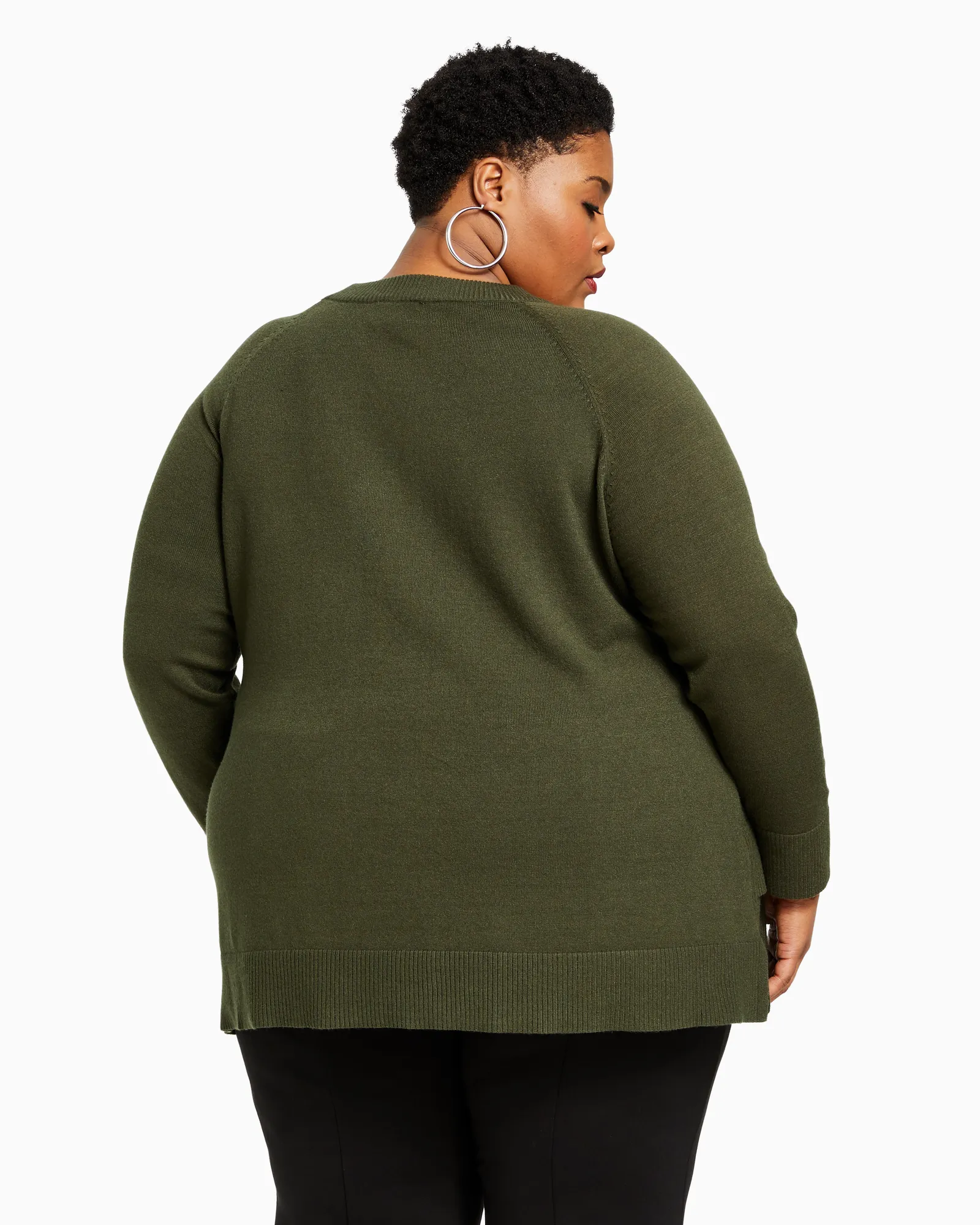 Iclyn Modern Zipper Sweater | Forest Green