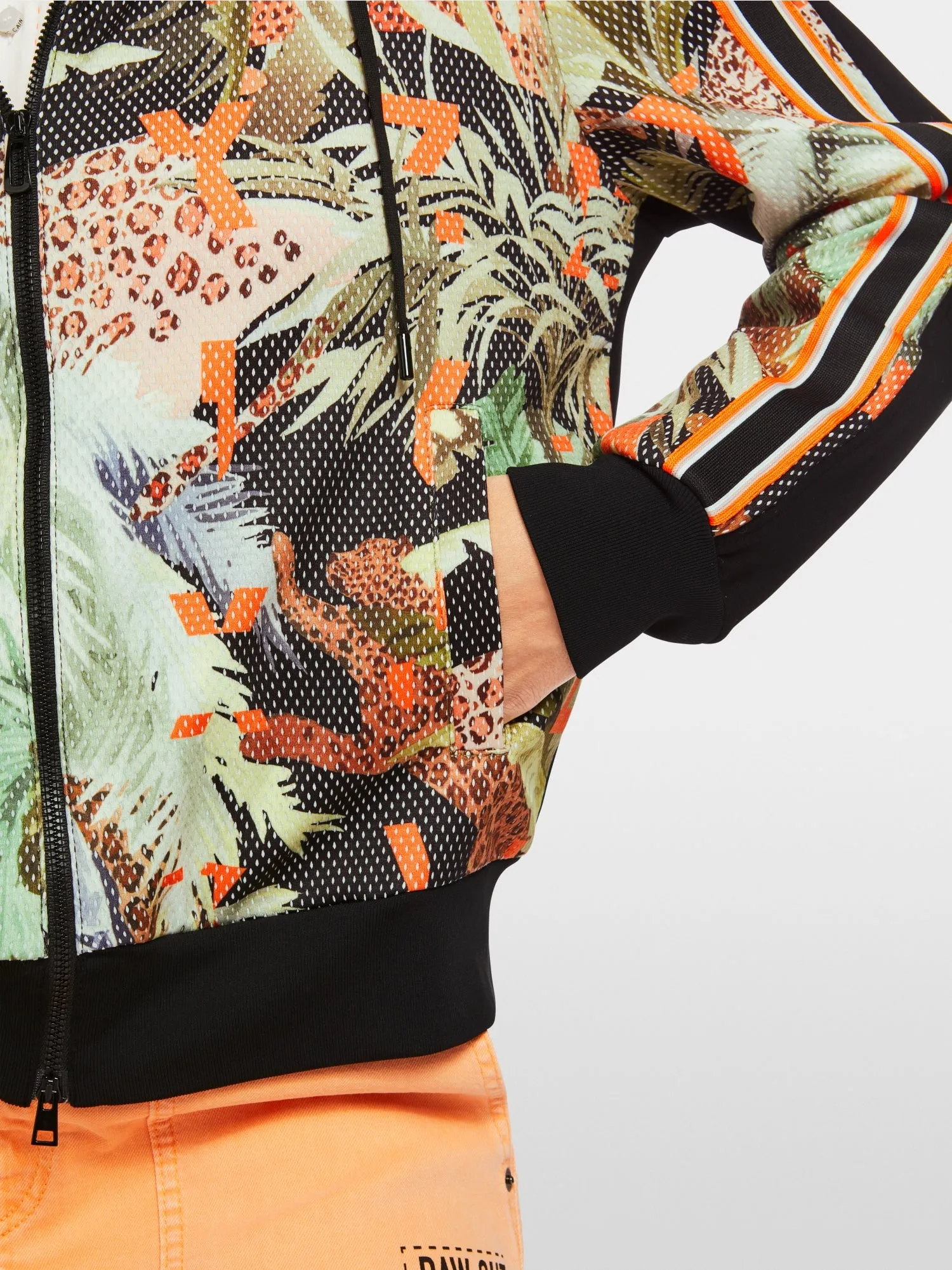 Jacket - Orange/Print