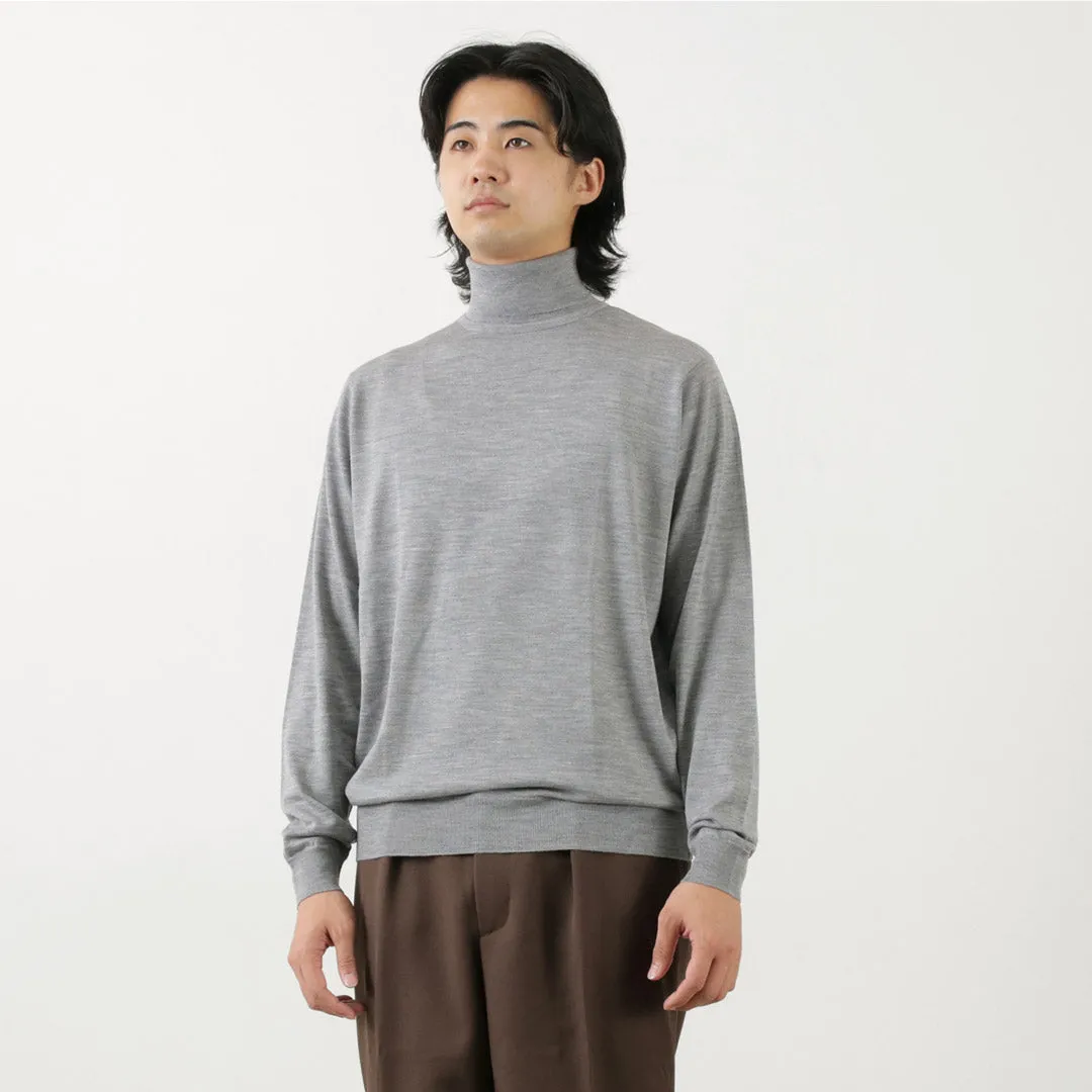 JOHN SMEDLEY / Merino Wool 30 Gauge Turtleneck Knit MODERN FIT