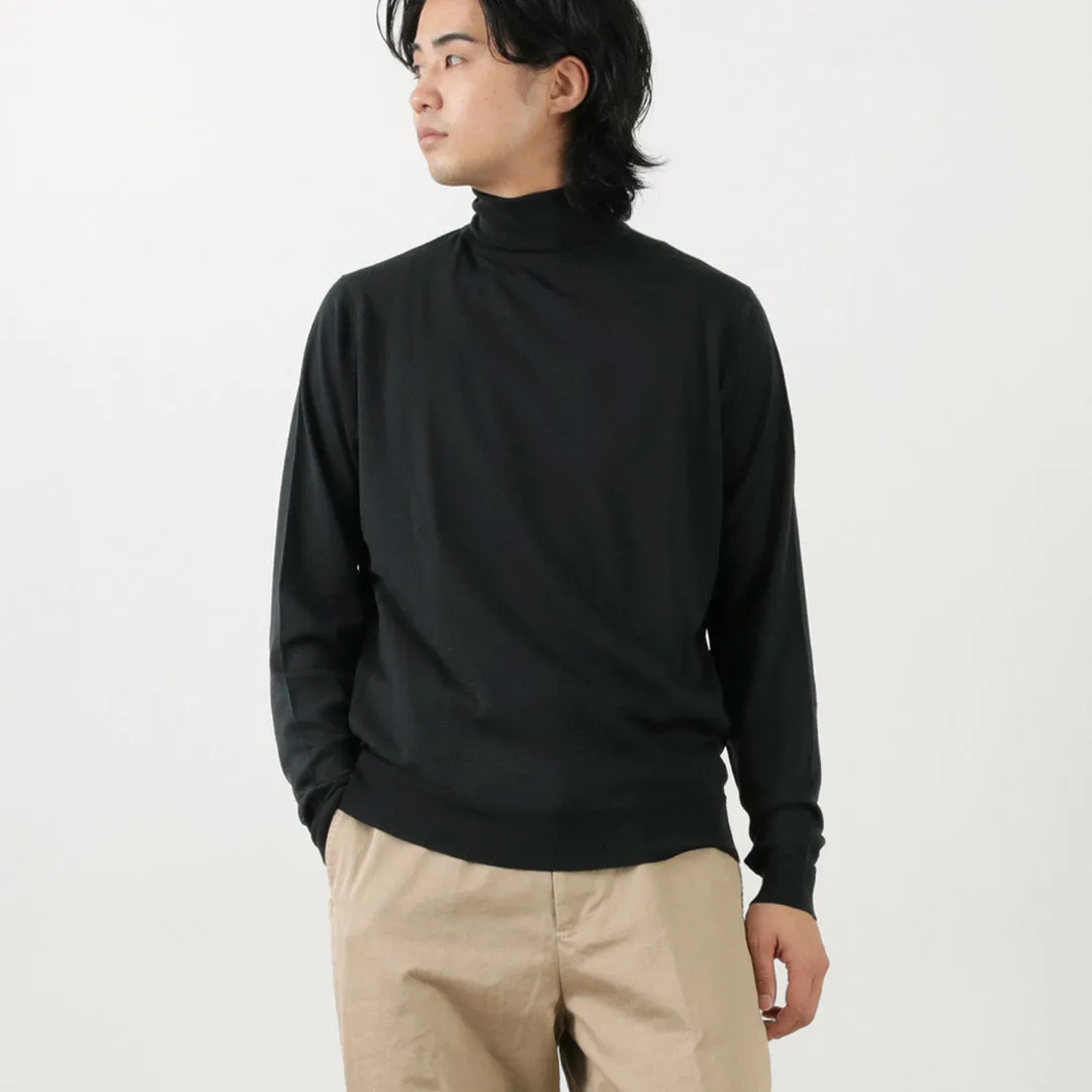 JOHN SMEDLEY / Merino Wool 30 Gauge Turtleneck Knit MODERN FIT