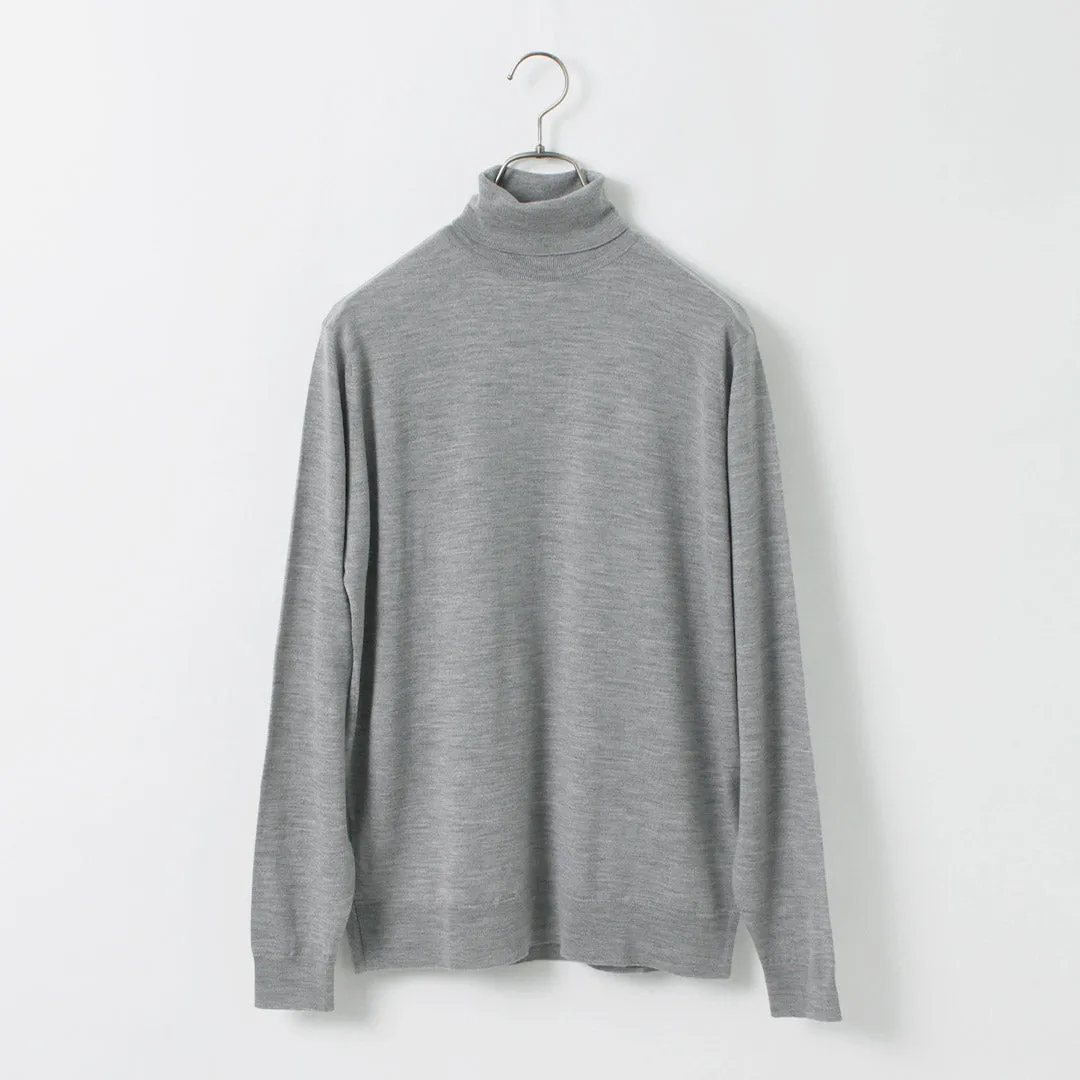 JOHN SMEDLEY / Merino Wool 30 Gauge Turtleneck Knit MODERN FIT