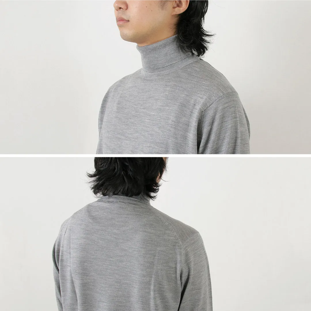 JOHN SMEDLEY / Merino Wool 30 Gauge Turtleneck Knit MODERN FIT