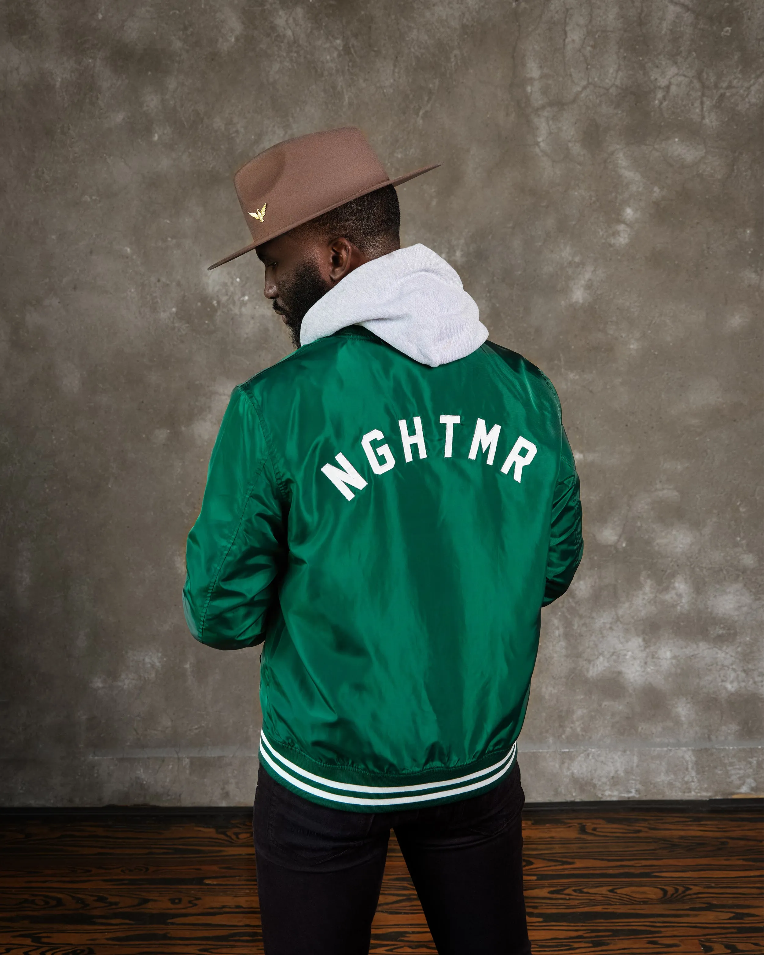 Kamaru Usman - NGHTMR Bomber Jacket - Hunter Green