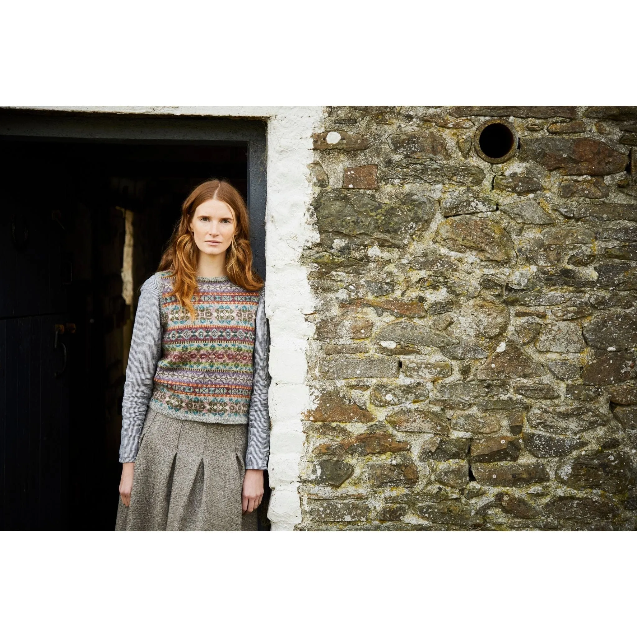 Keris Vest Yarn Set in Marie Wallin's British Breeds from CUMBRIA