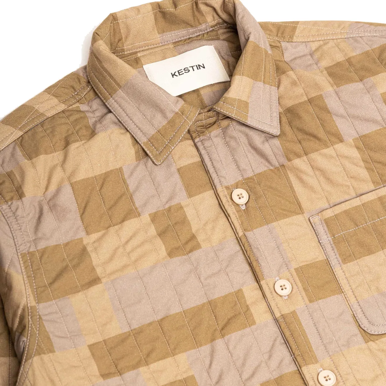 Kestin Quilted Ormiston Shirt Tan