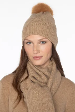 KINROSS CASHMERE - LUXE CABLE KNIT CASHMERE HAT