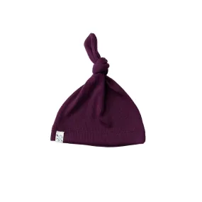 knot hat - eggplant