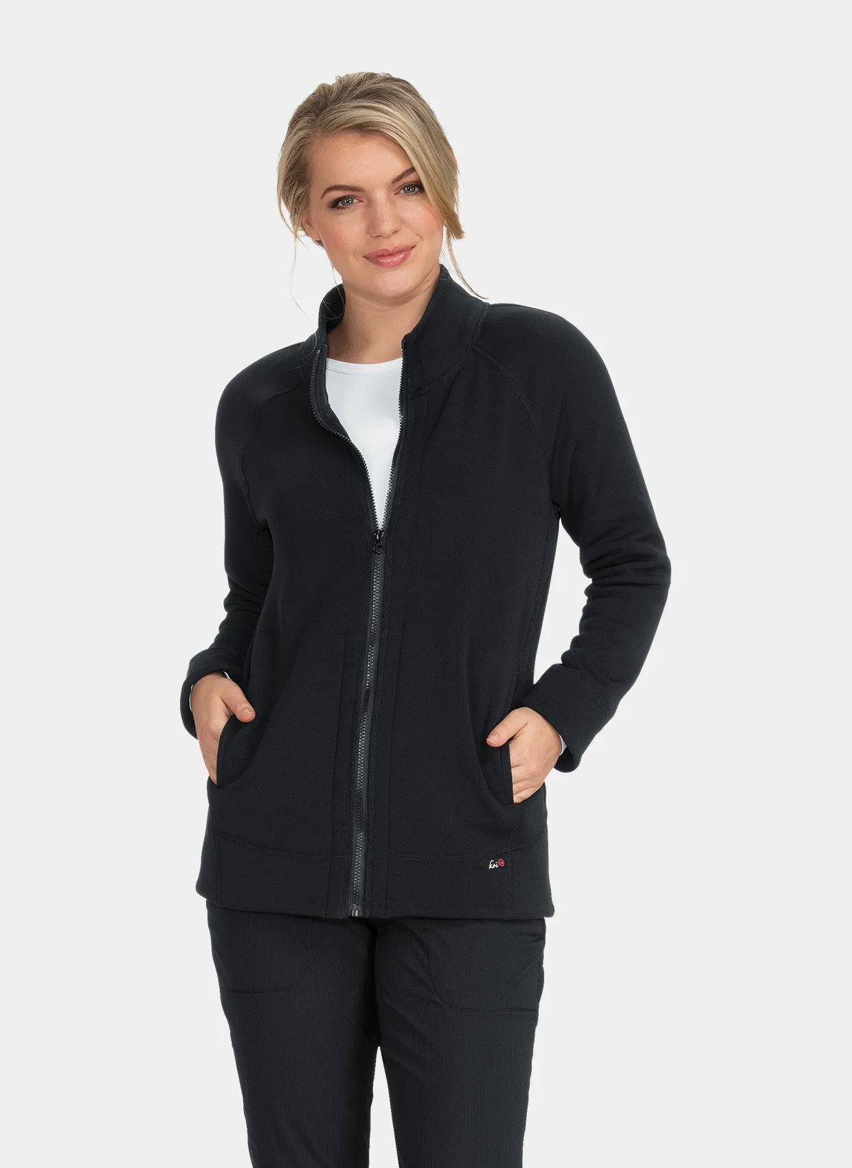 Koi Lite Wellness Fleece Jacket - Black