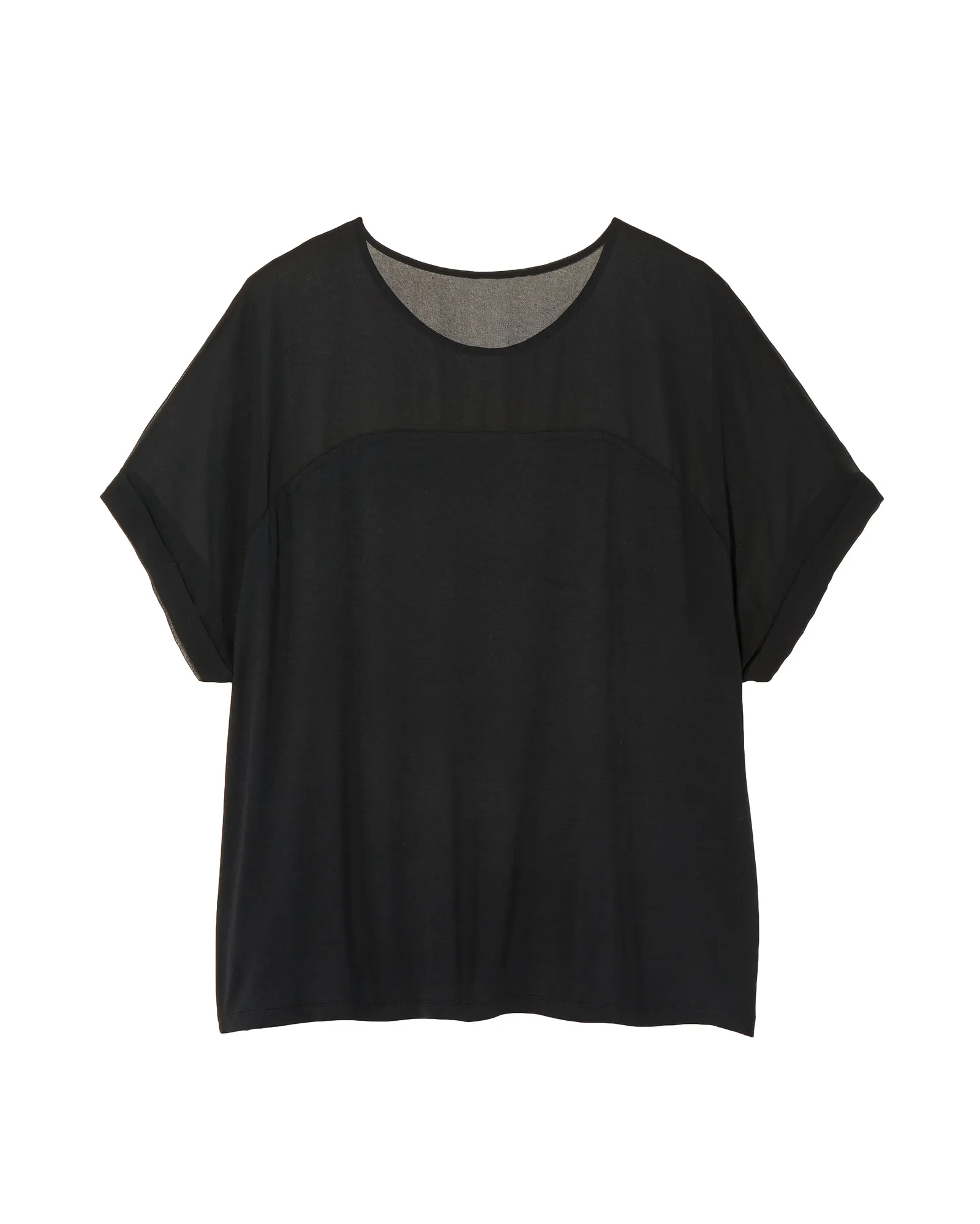 Lauren Sheer Panel Top | Black