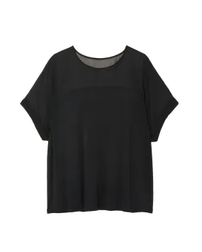 Lauren Sheer Panel Top | Black