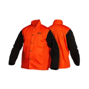 Lincoln K4690 Bright FR Orange Jacket w/ Leather Sleeves (1 Jacket)