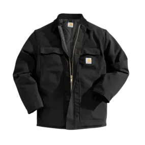 Loose Fit Firm Duck Insulated Traditional Coat | Black