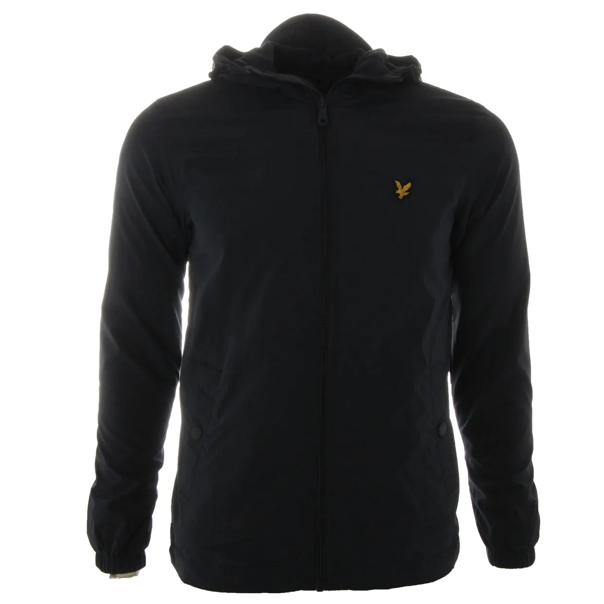 Lyle & Scott Microfleece Zip Through Black Hooded Jacket