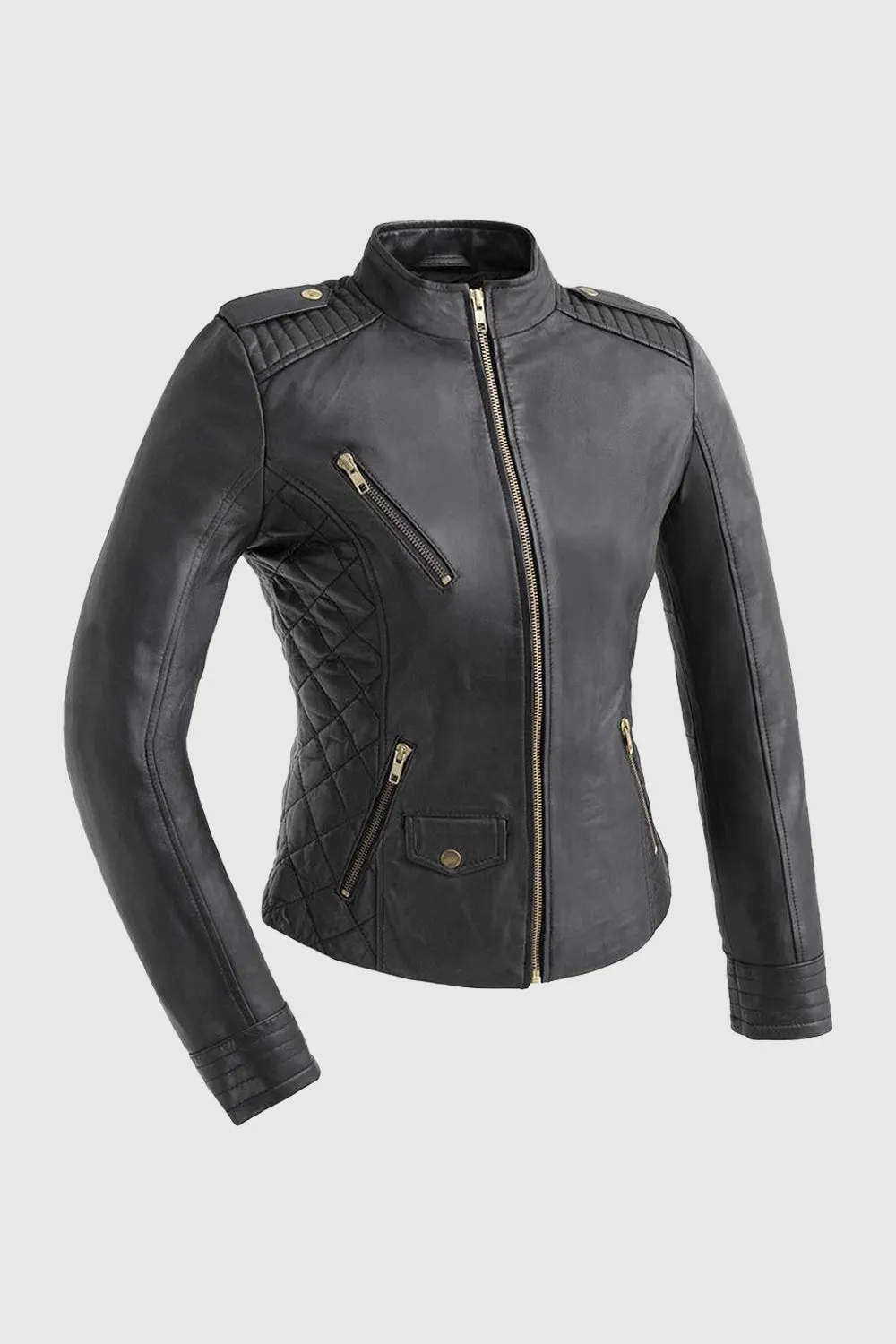 Madelin Womens Fashion Leather Jacket