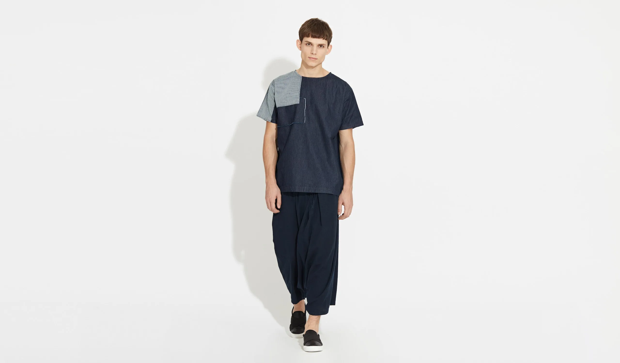 Magnus | Indigo-Patchwork - T-Shirt