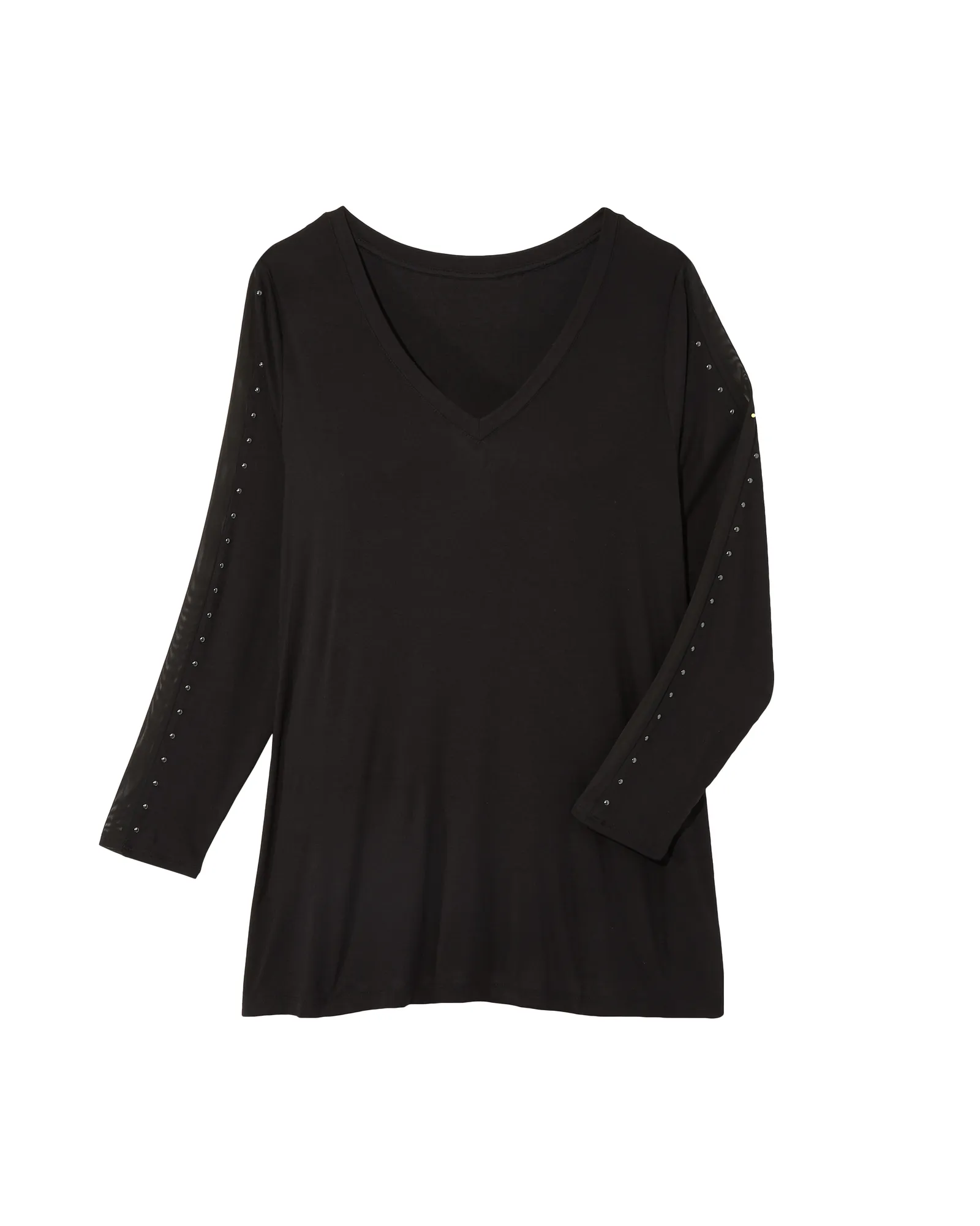 Mandy Mesh Insert Top | Black