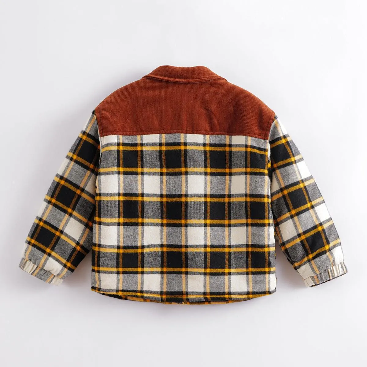 MARC & JANIE Boys Fleece-lined Plaid Shirt Jacket 221312