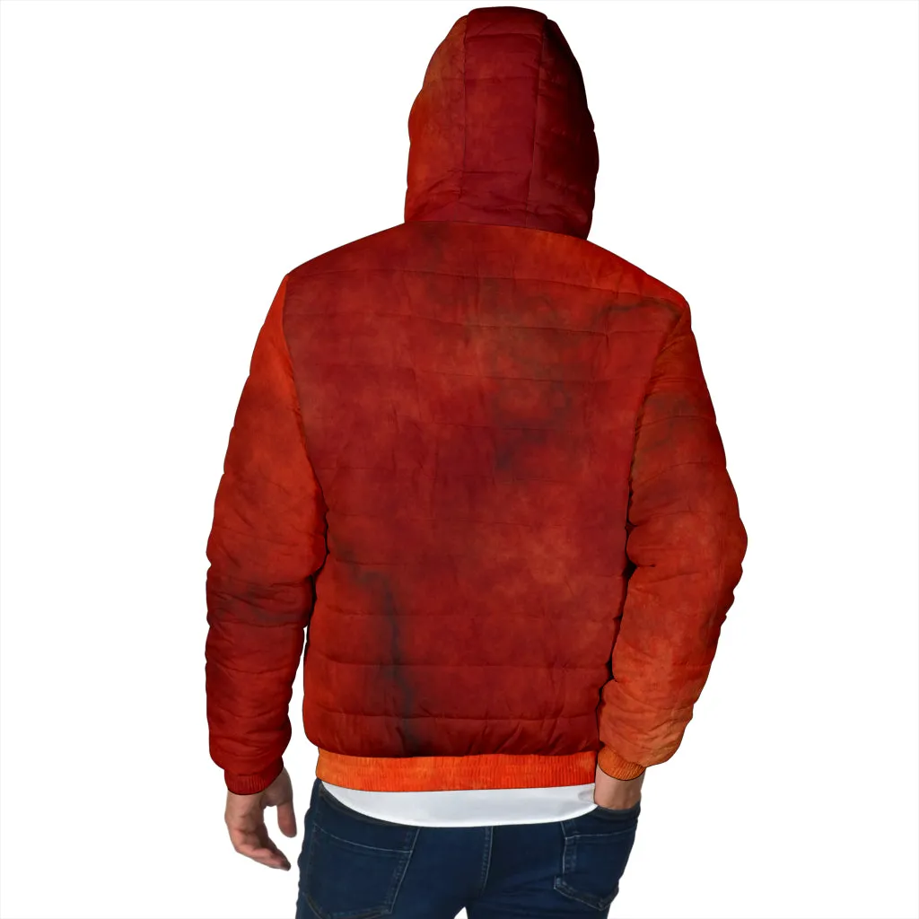 Men's Padded Hooded Jacket - Autumn Fire