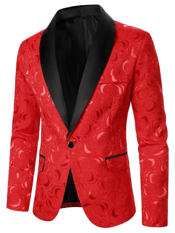 Men's Pink Black Blazer Dinner Jacket