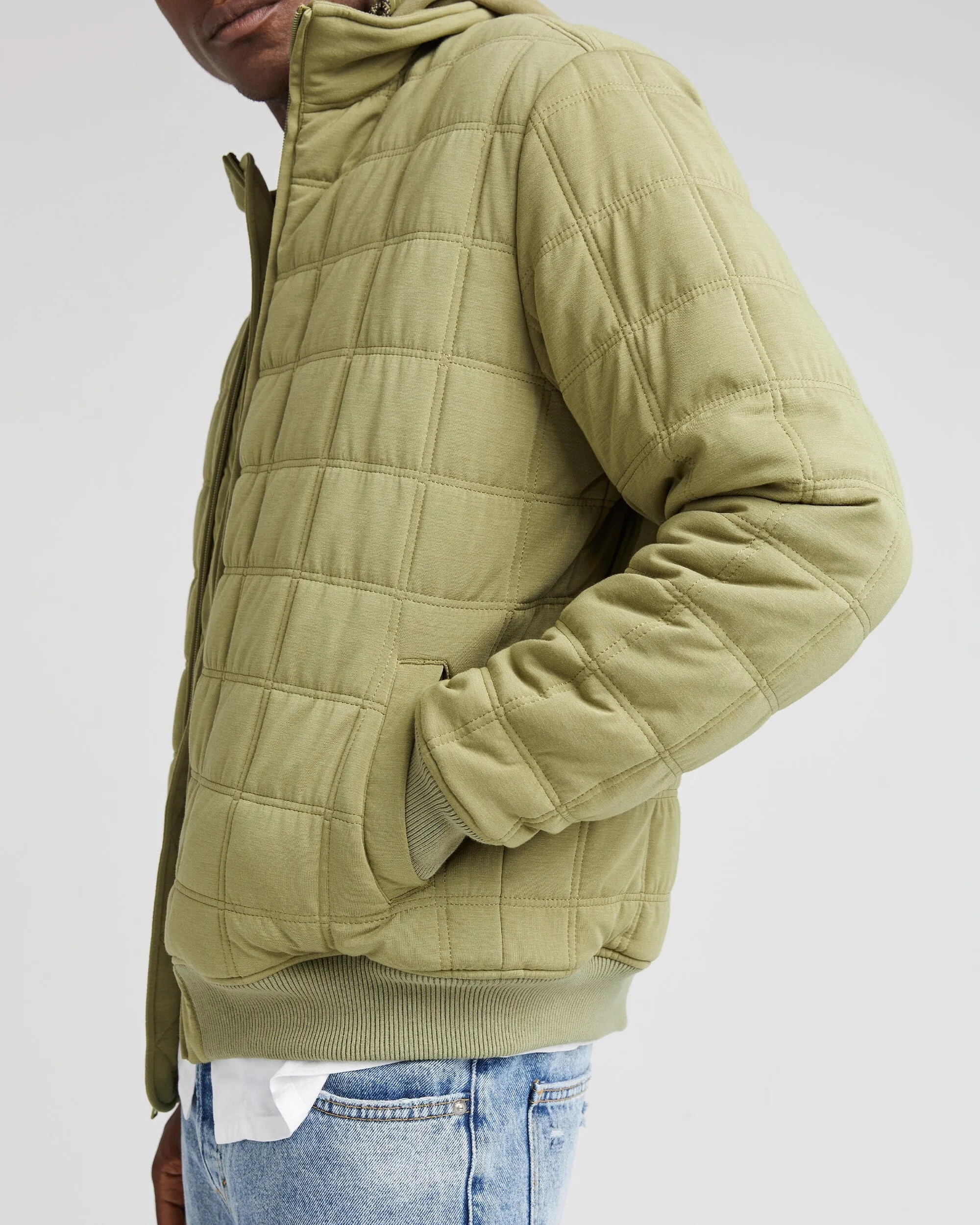 Men's Quilted Modal Bomber Jacket