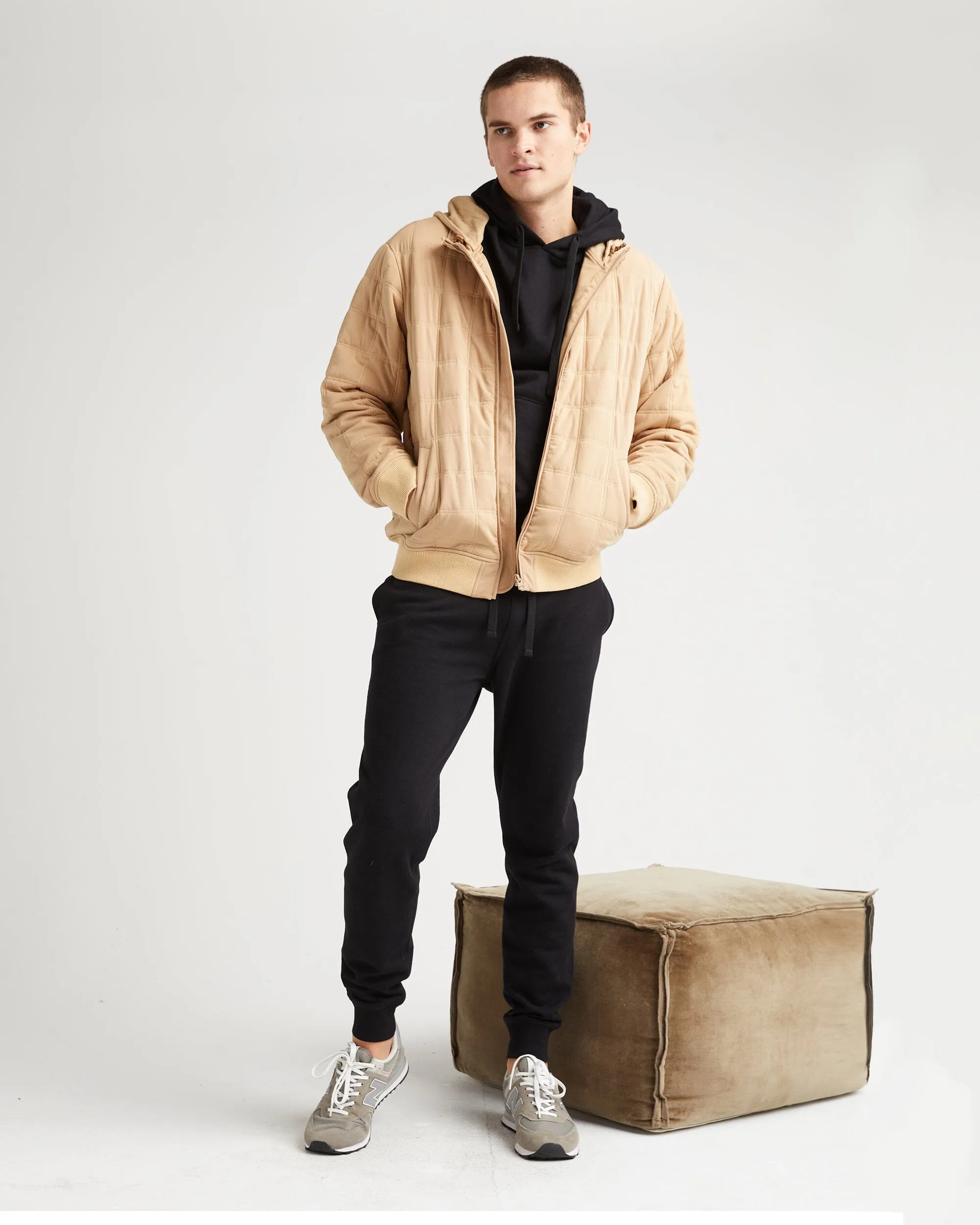 Men's Quilted Modal Bomber Jacket