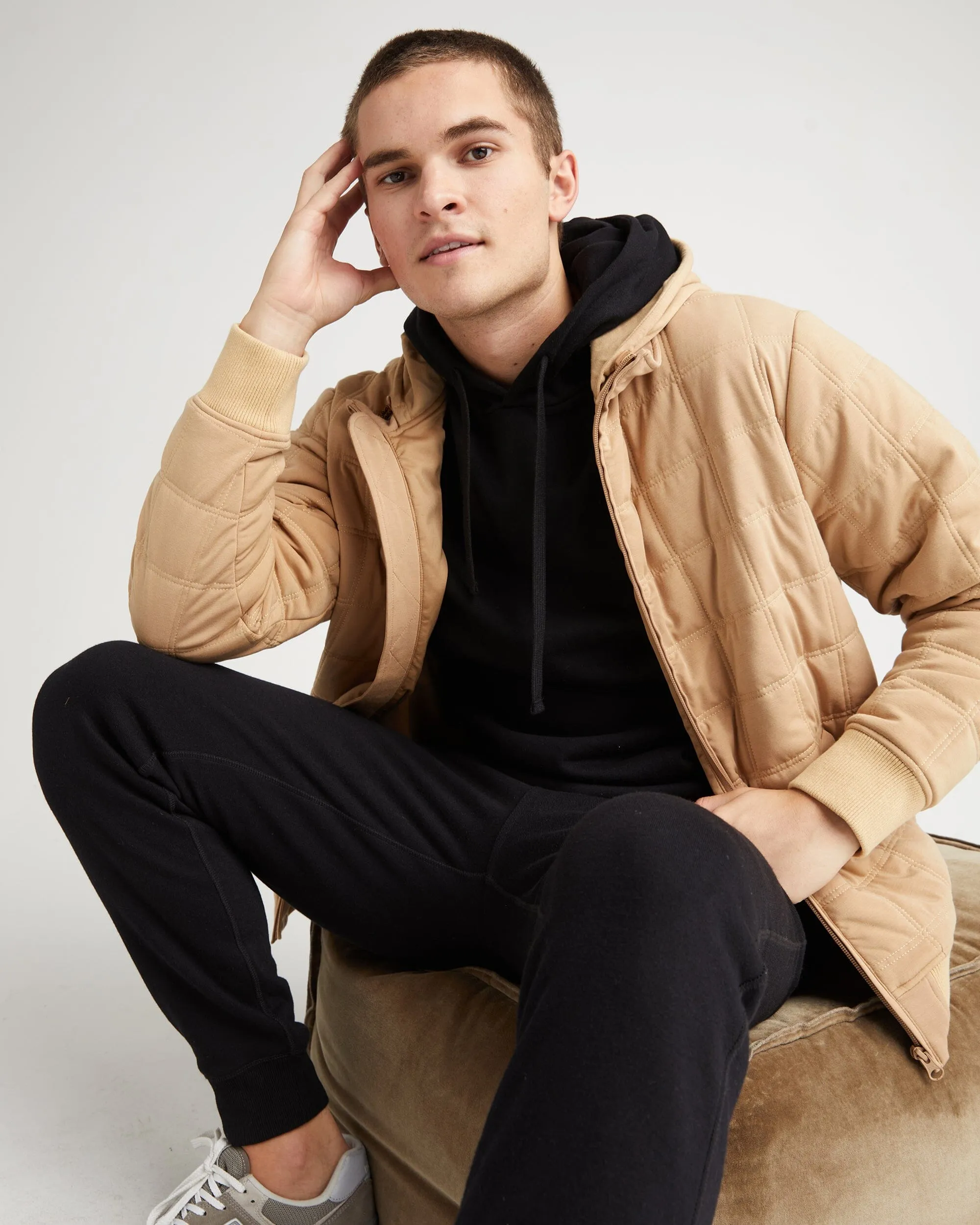 Men's Quilted Modal Bomber Jacket