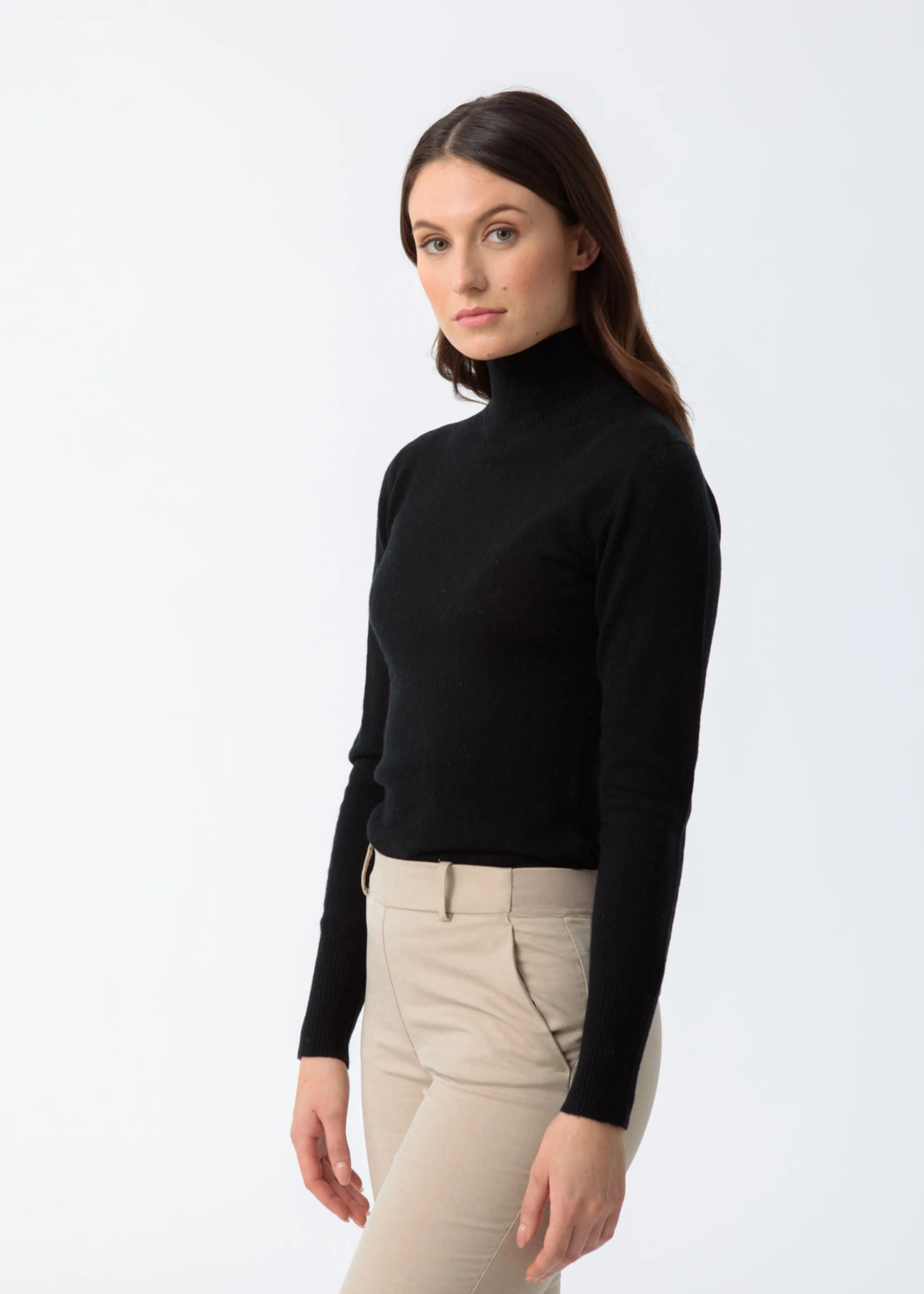 Merino turtleneck, black