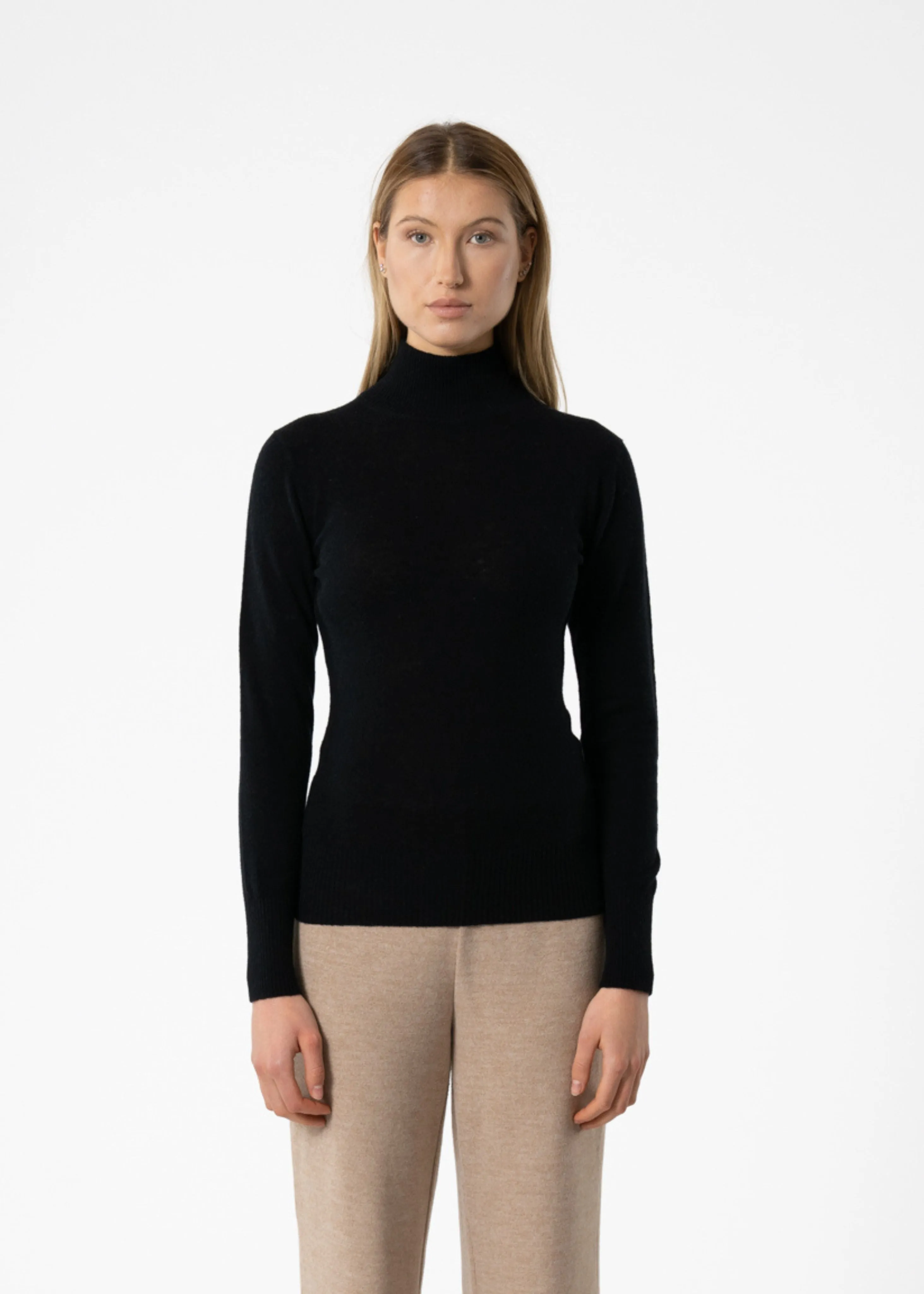 Merino turtleneck, black