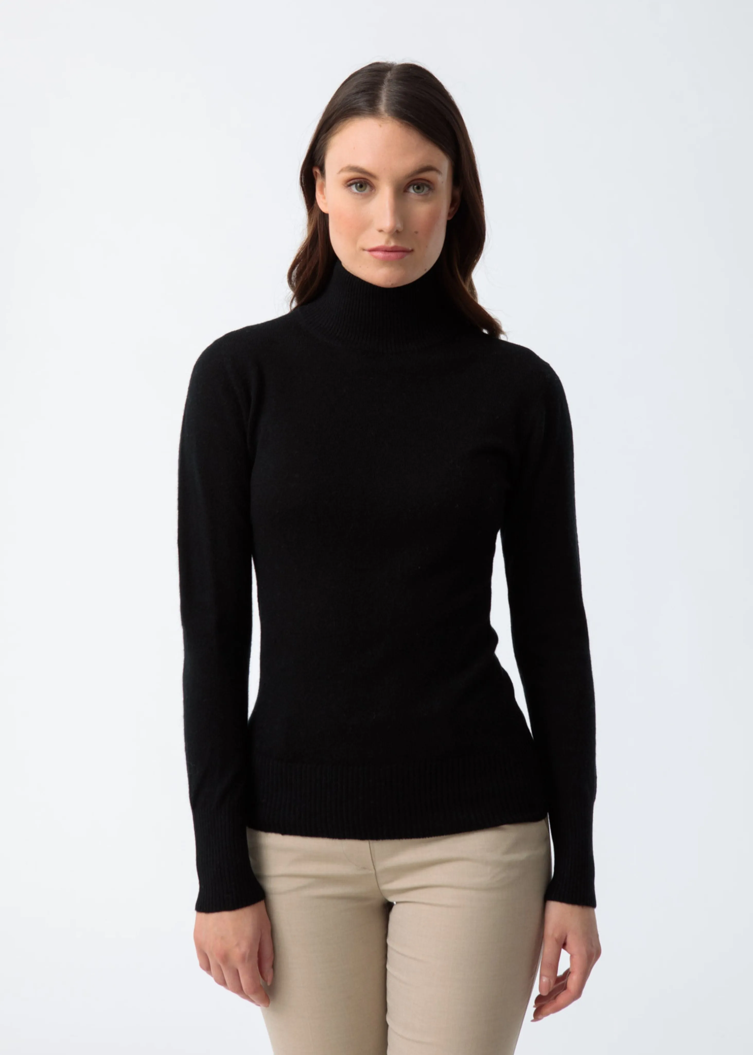 Merino turtleneck, black