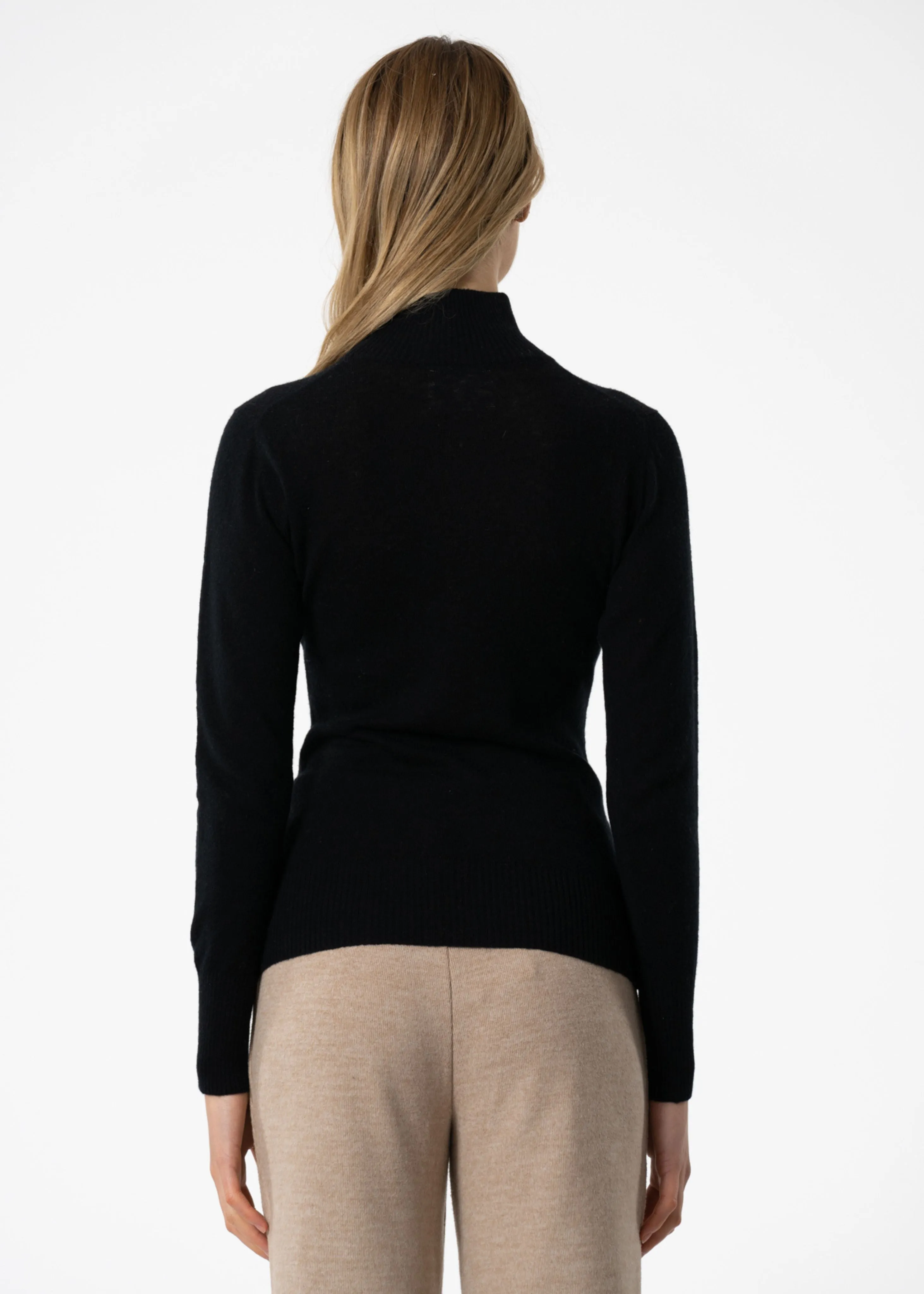 Merino turtleneck, black