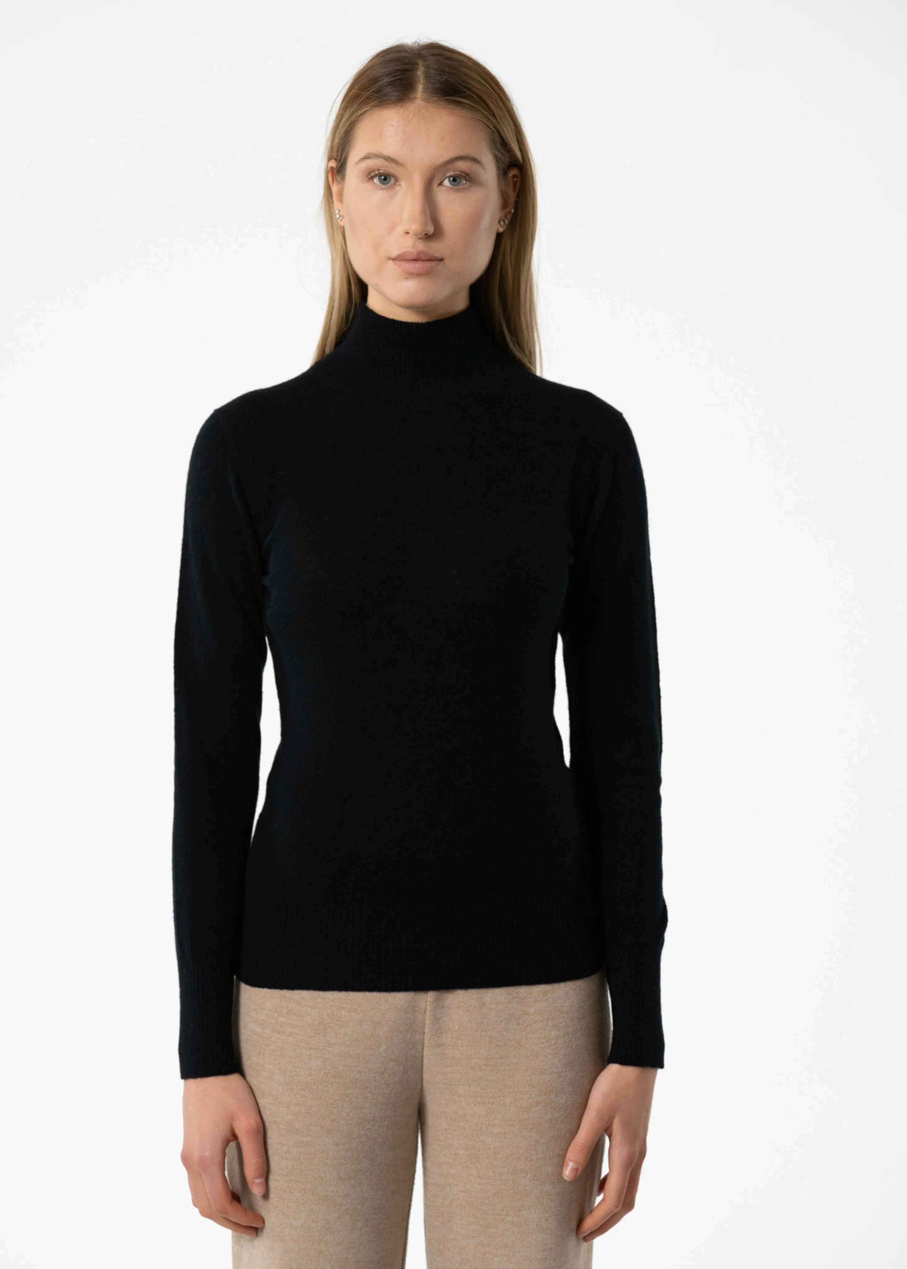 Merino turtleneck, black