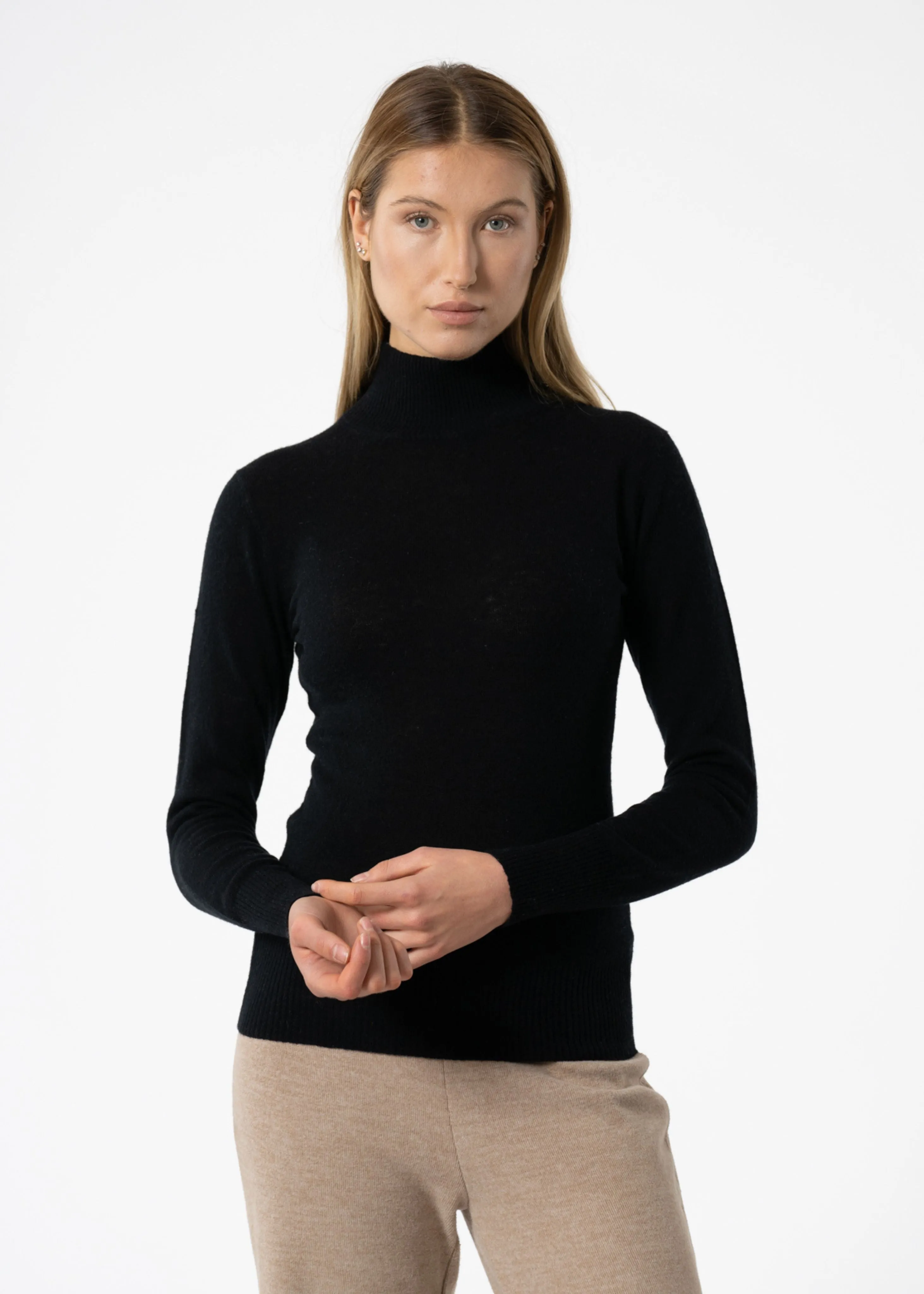 Merino turtleneck, black